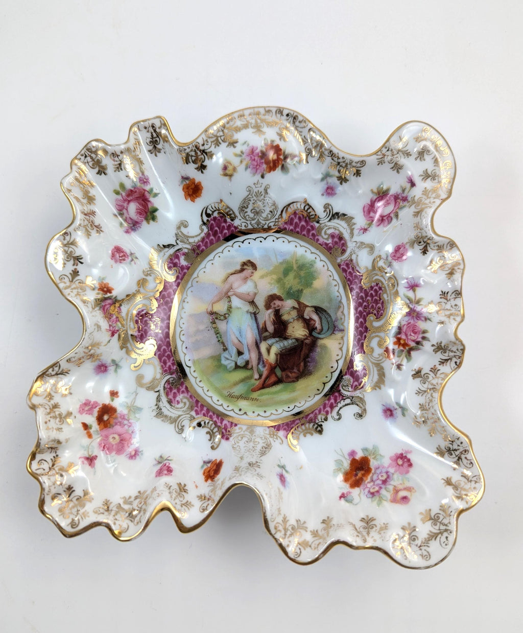 Antique Porcelain Plates from Plaue Schierholz, Germany, c. 1875
