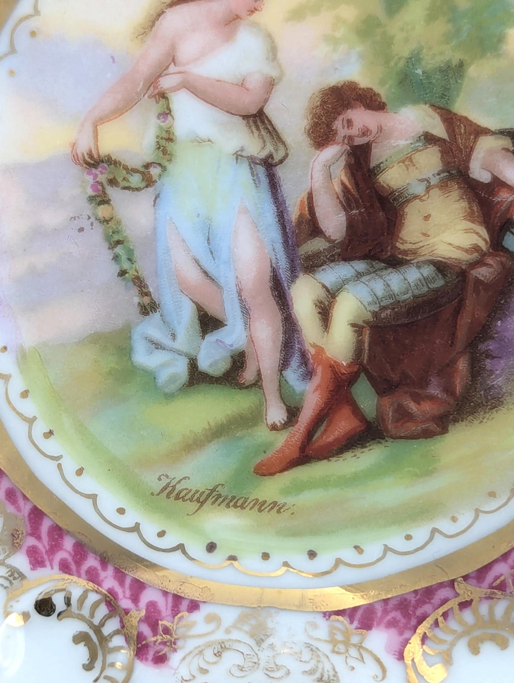 Antique Porcelain Plates from Plaue Schierholz, Germany, c. 1875