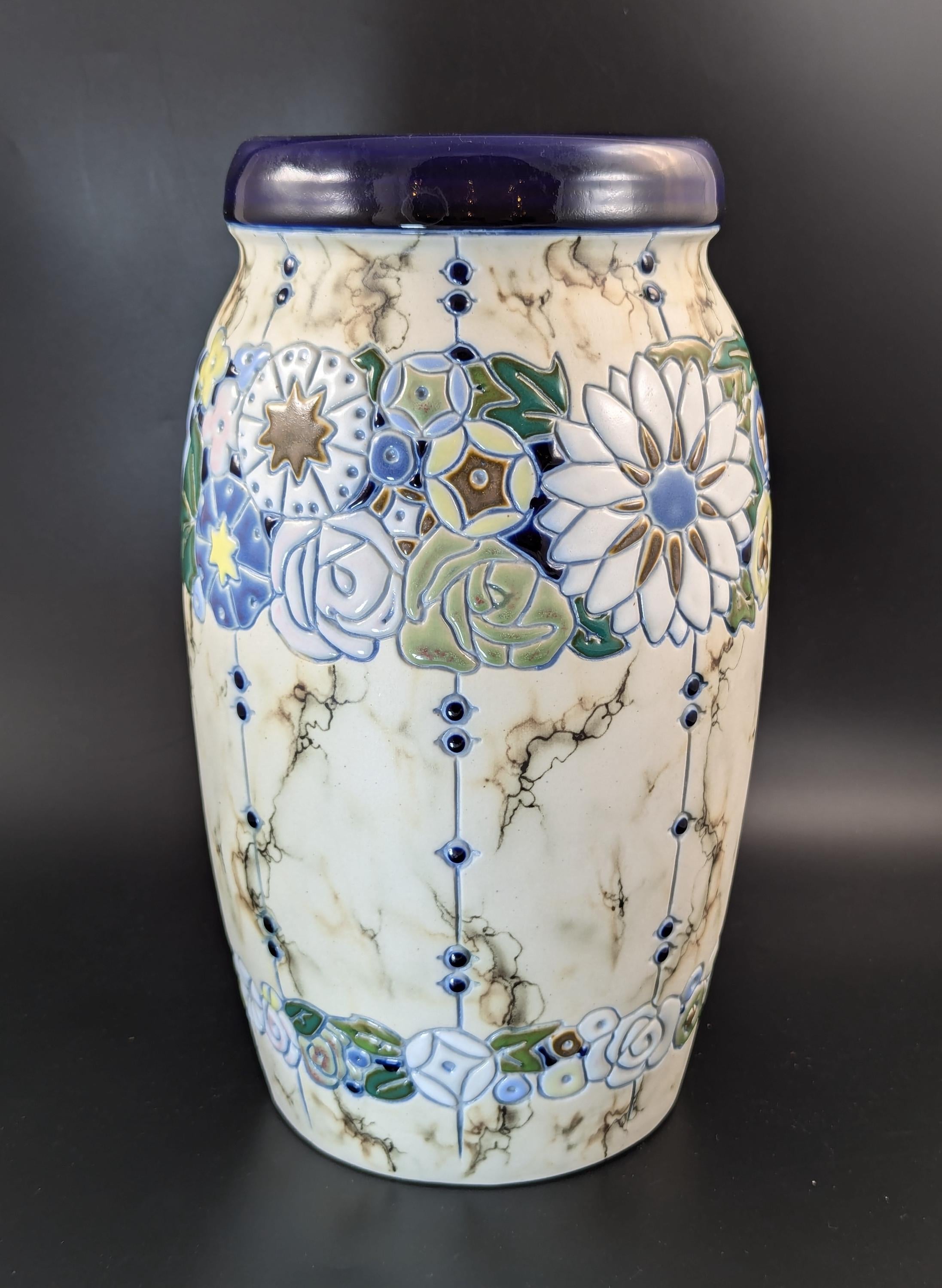 Amphora ceramic vase in the Art Deco style. Made in Czechoslovakia, с. 1920