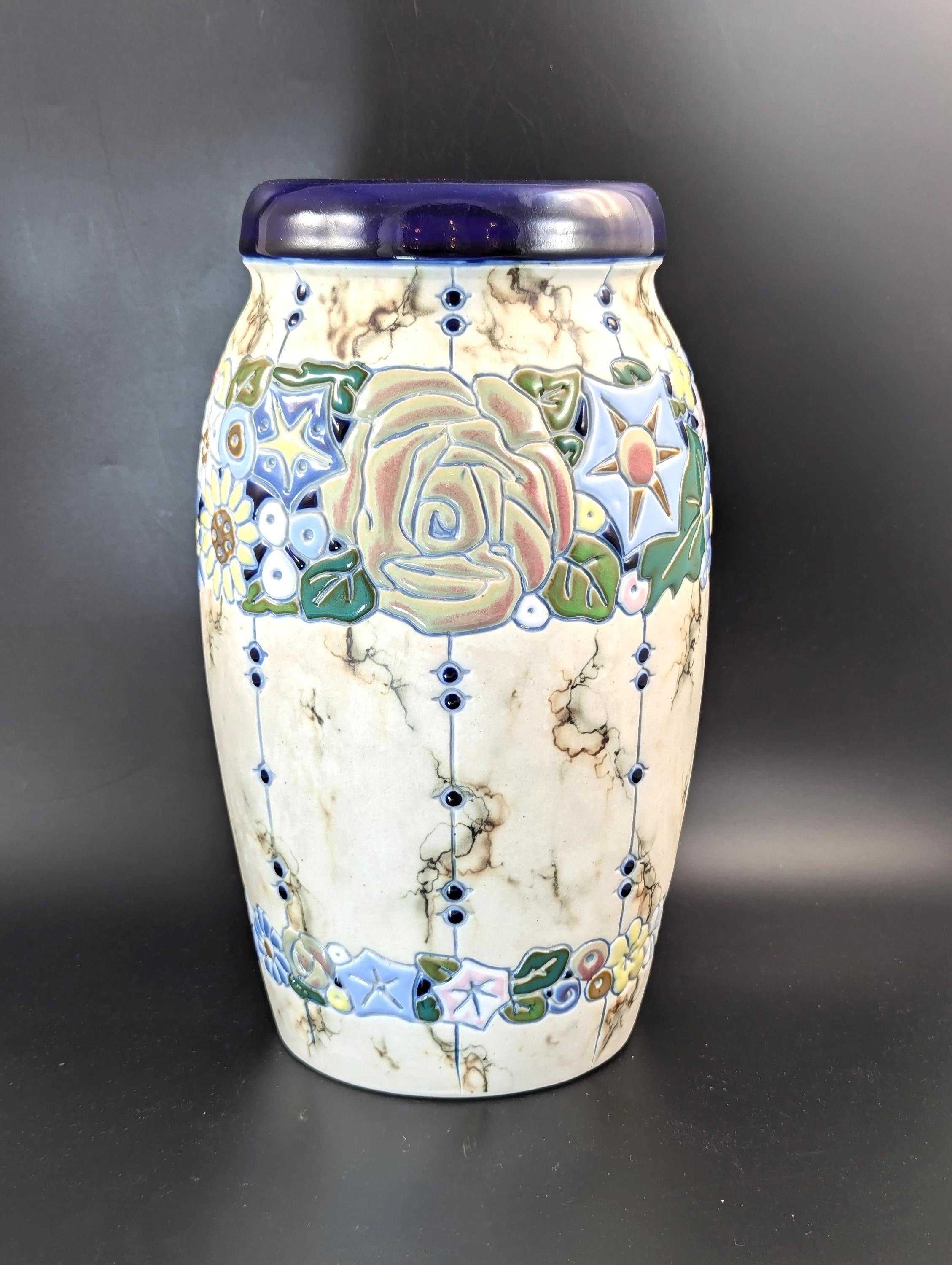 Amphora ceramic vase in the Art Deco style. Made in Czechoslovakia, с. 1920