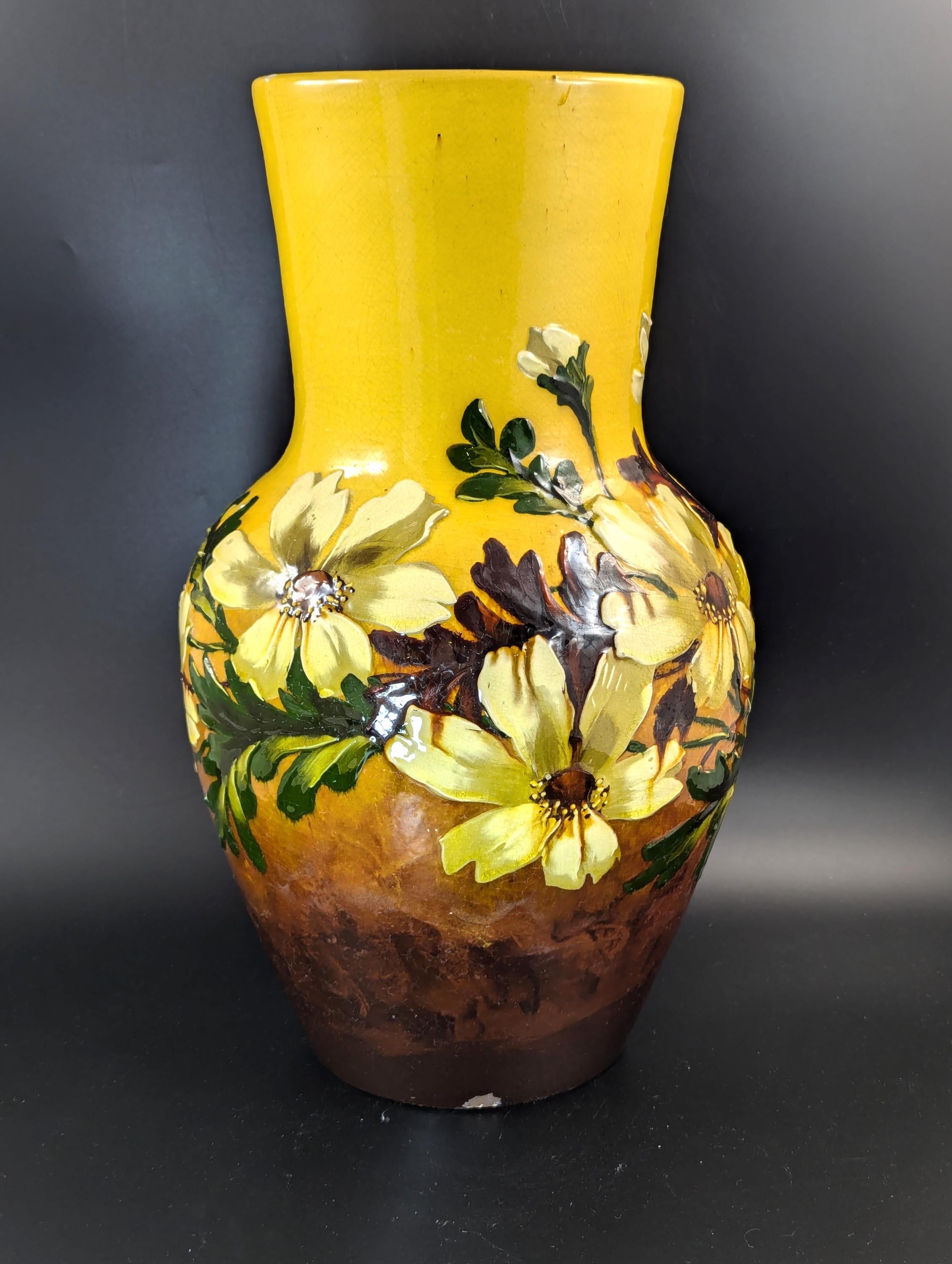 Burmantofts Faience Pottery Vase, c. 1890, Large and Rare