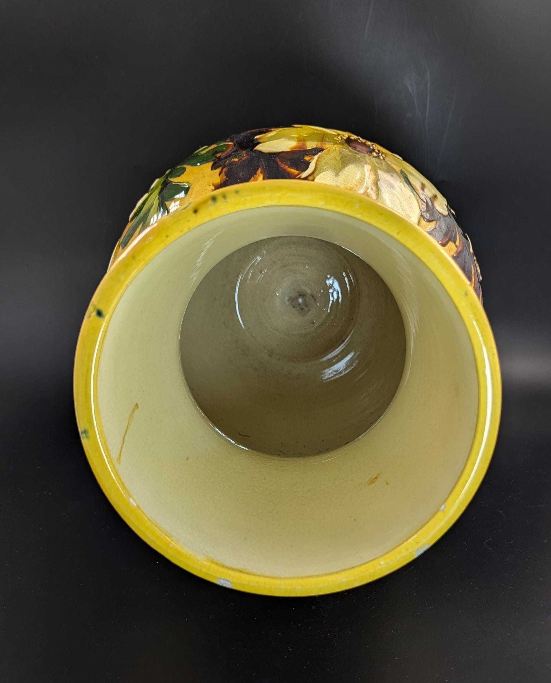 Burmantofts Faience Pottery Vase, c. 1890, Large and Rare