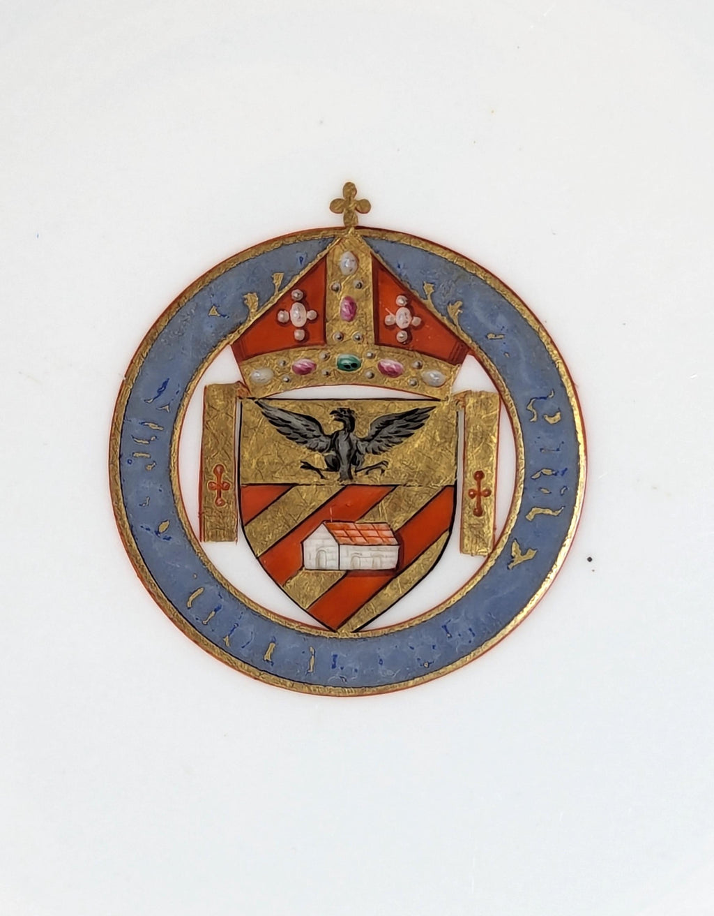 Antique Minton Cabinet Porcelain Armorial Plates, c.1860.