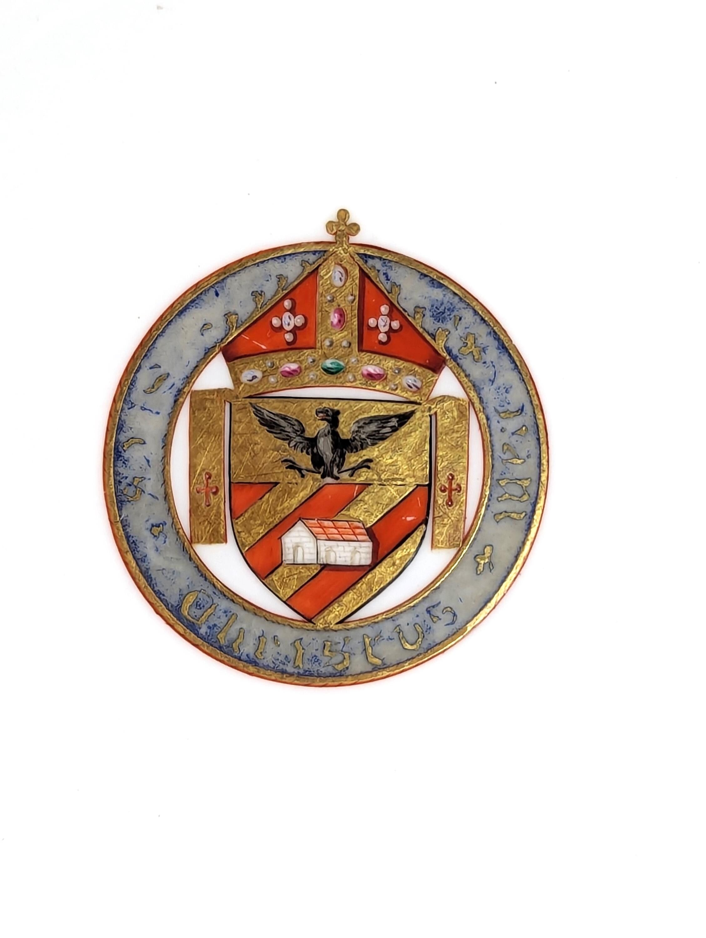 Antique Minton Cabinet Porcelain Armorial Plates, c.1860.
