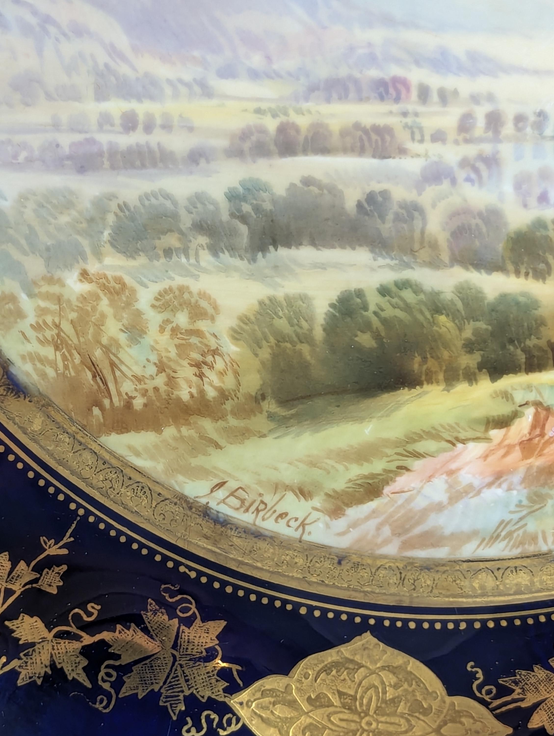 Antique Porcelain Hand-Painted Cabinet Plate, Aynsley, c. 1888