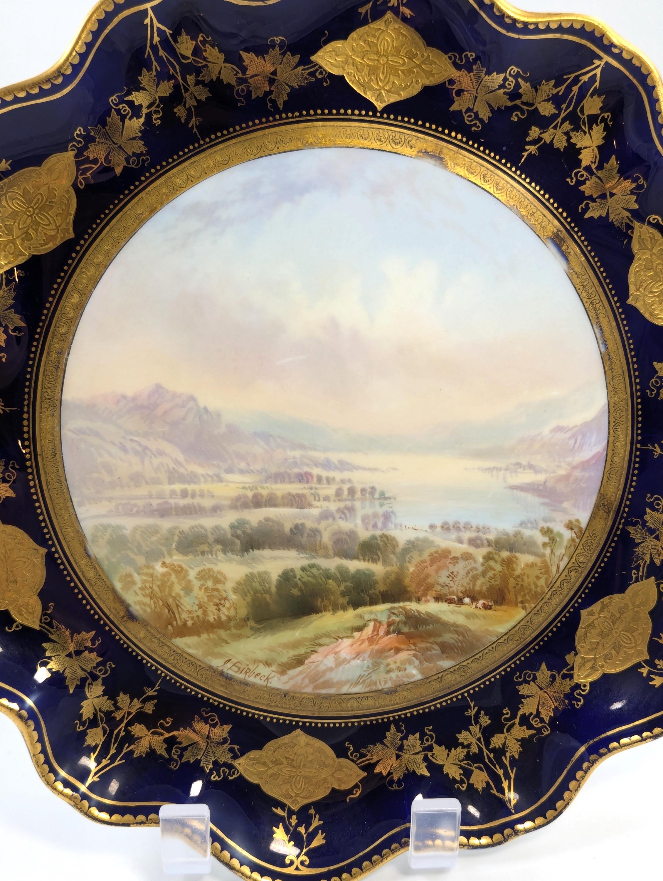 Antique Porcelain Hand-Painted Cabinet Plate, Aynsley, c. 1888