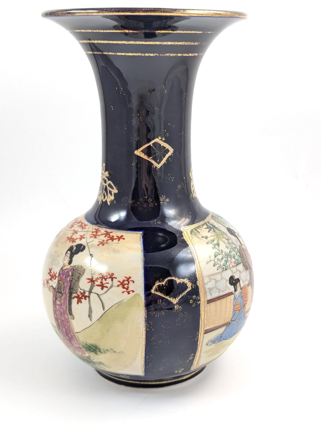 Antique Hand Painted Vase by Satsuma, Japan, Meiji period