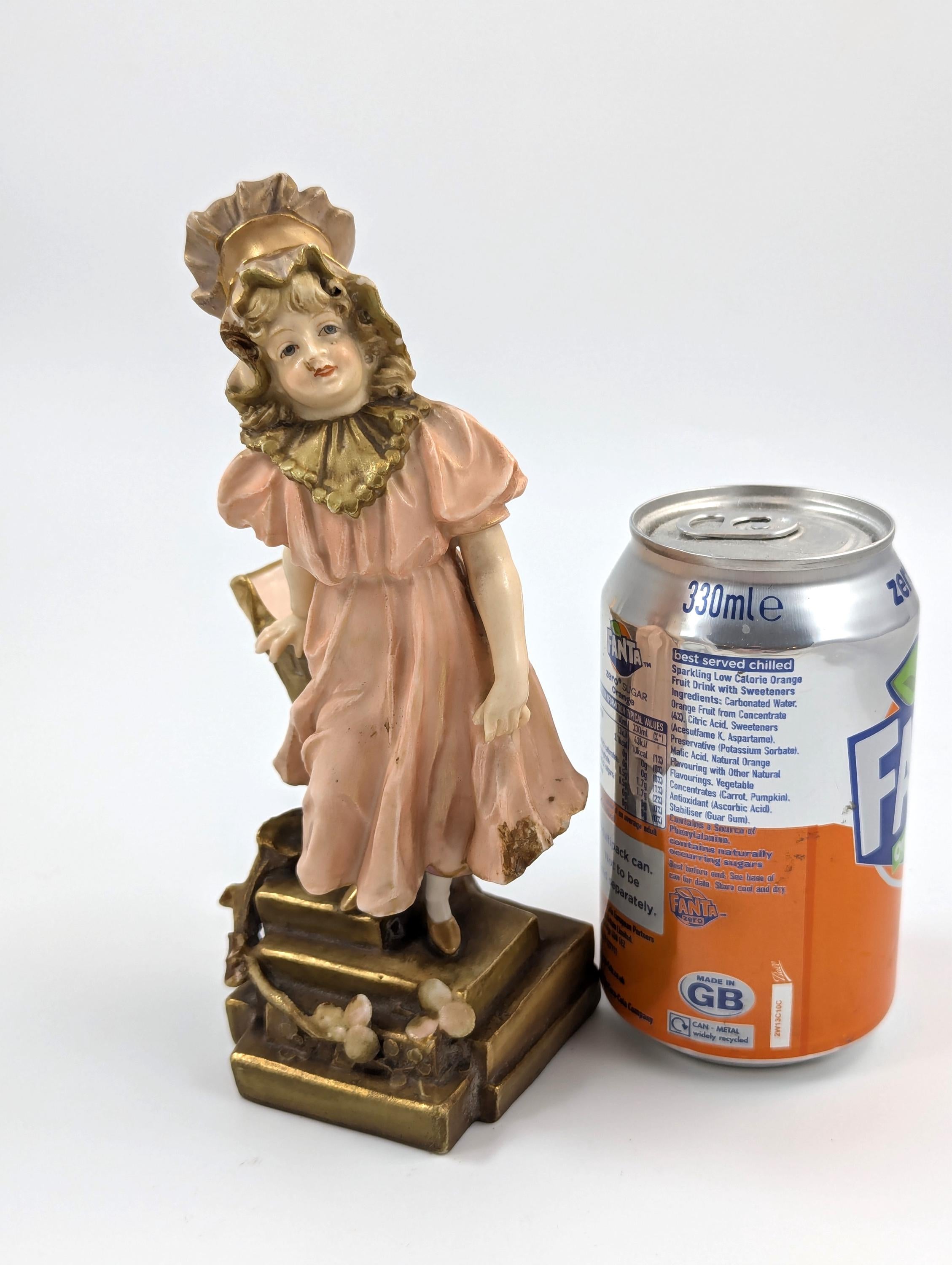Antique Porcelain Figurine/Vase Planter by Ernst Wahliss, Teplitz-Turn, Austria, c. 1897