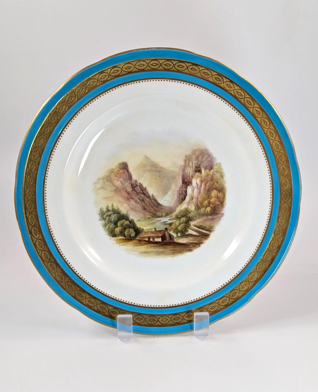 Antique Minton Cabinet Porcelain Hand-Painted Plate, 1864