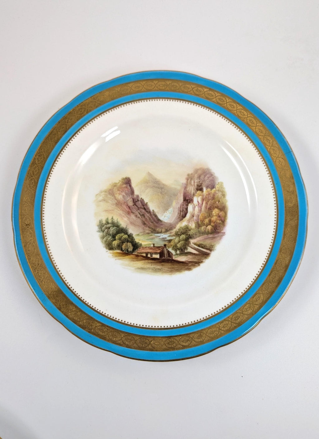Antique Minton Cabinet Porcelain Hand-Painted Plate, 1864