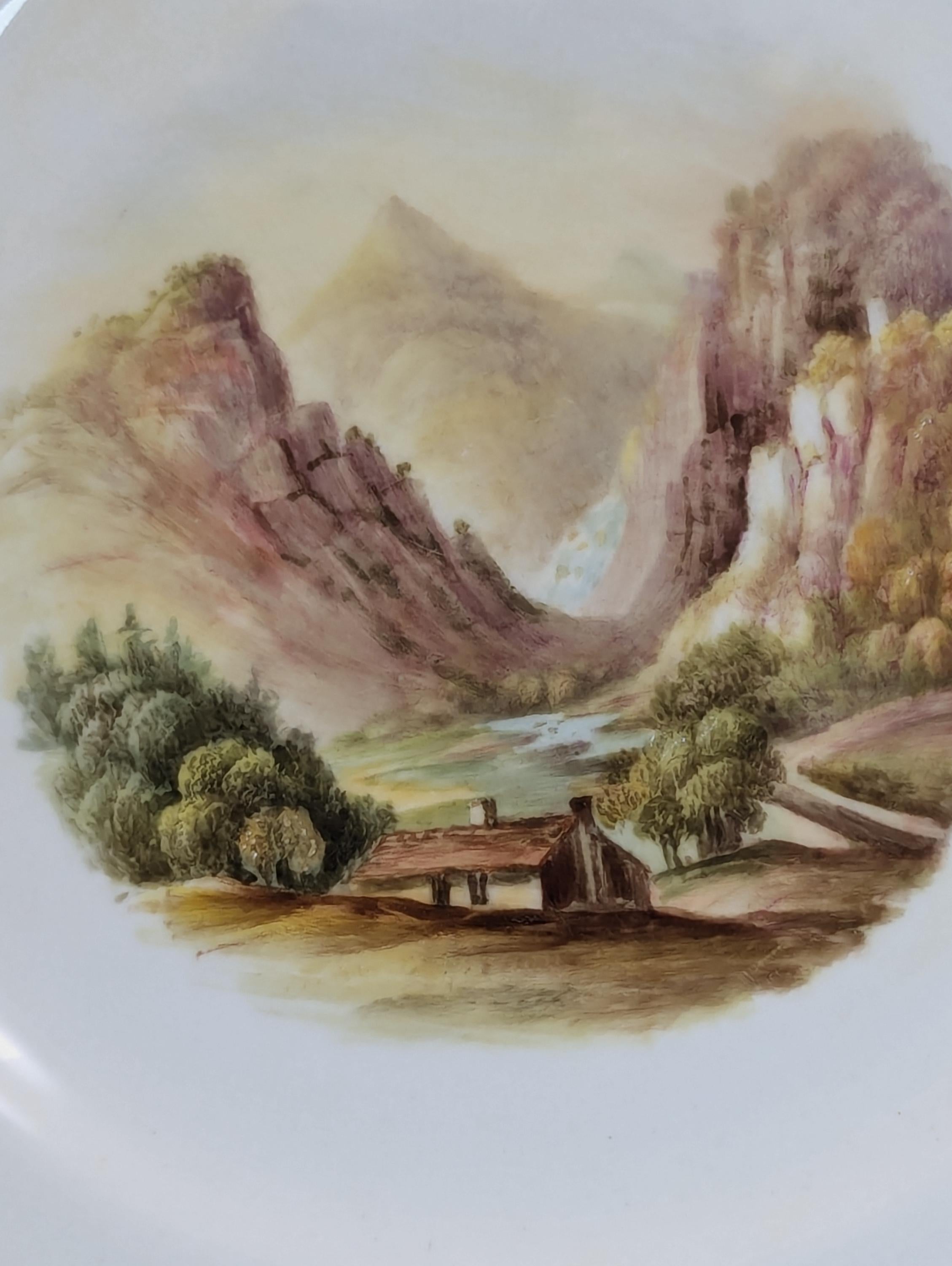 Antique Minton Cabinet Porcelain Hand-Painted Plate, 1864