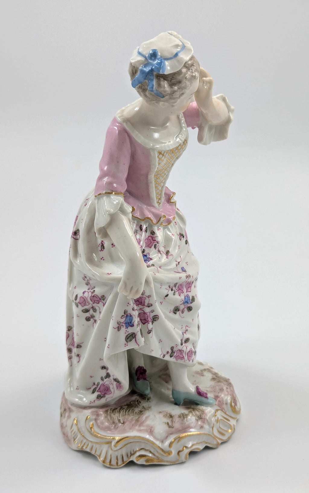 Antique Porcelain Figurine of Young Woman, Samson, France, c. 1860.