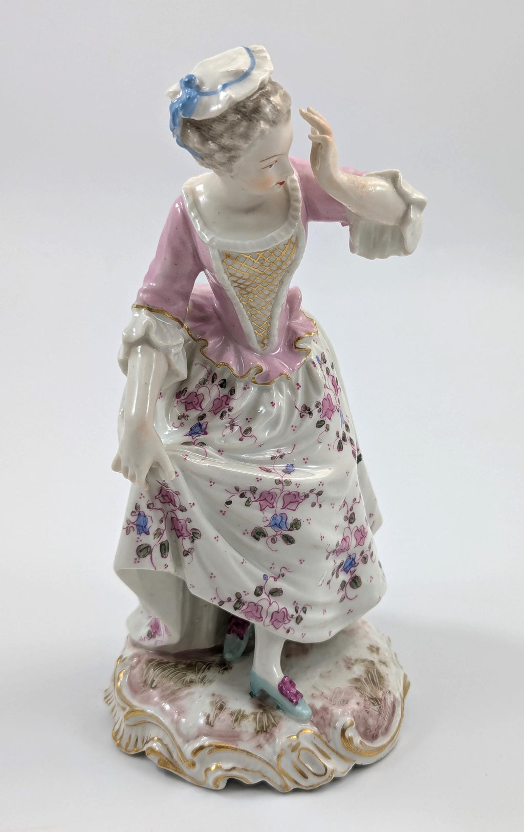 Antique Porcelain Figurine of Young Woman, Samson, France, c. 1860.