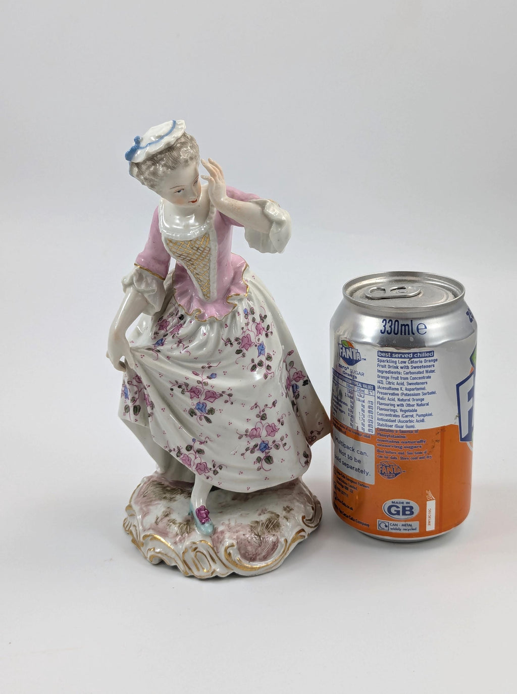 Antique Porcelain Figurine of Young Woman, Samson, France, c. 1860.