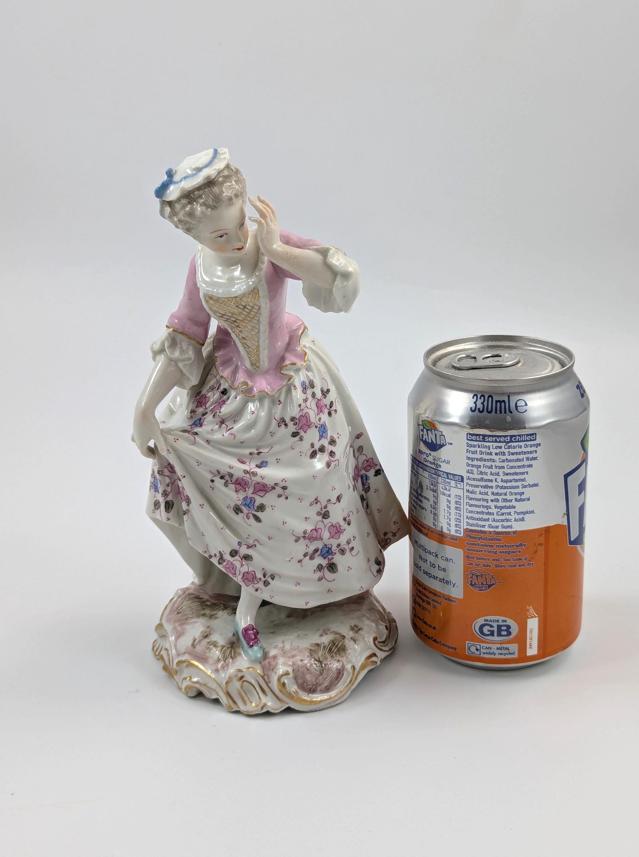 Antique Porcelain Figurine of Young Woman, Samson, France, c. 1860.