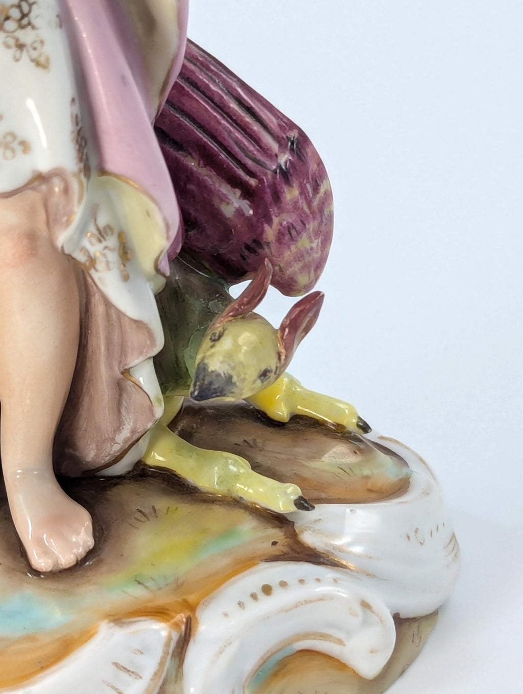 Antique Porcelain Allegorical Figurine by Volkstedt, Germany, с. 19th