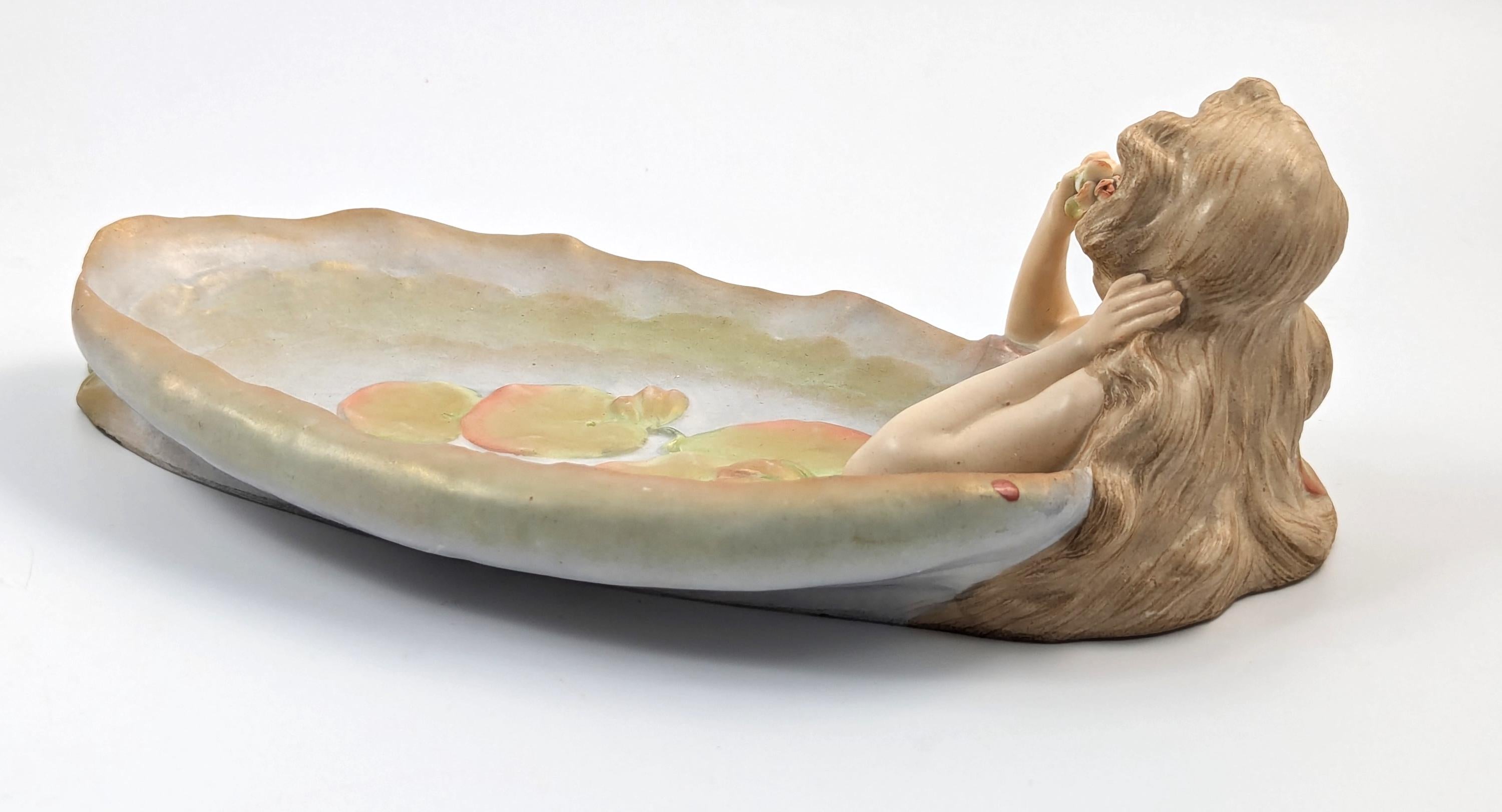 Antique Art Nouveau Porcelain Figurine by Ernst Wahliss, Late 19th Century