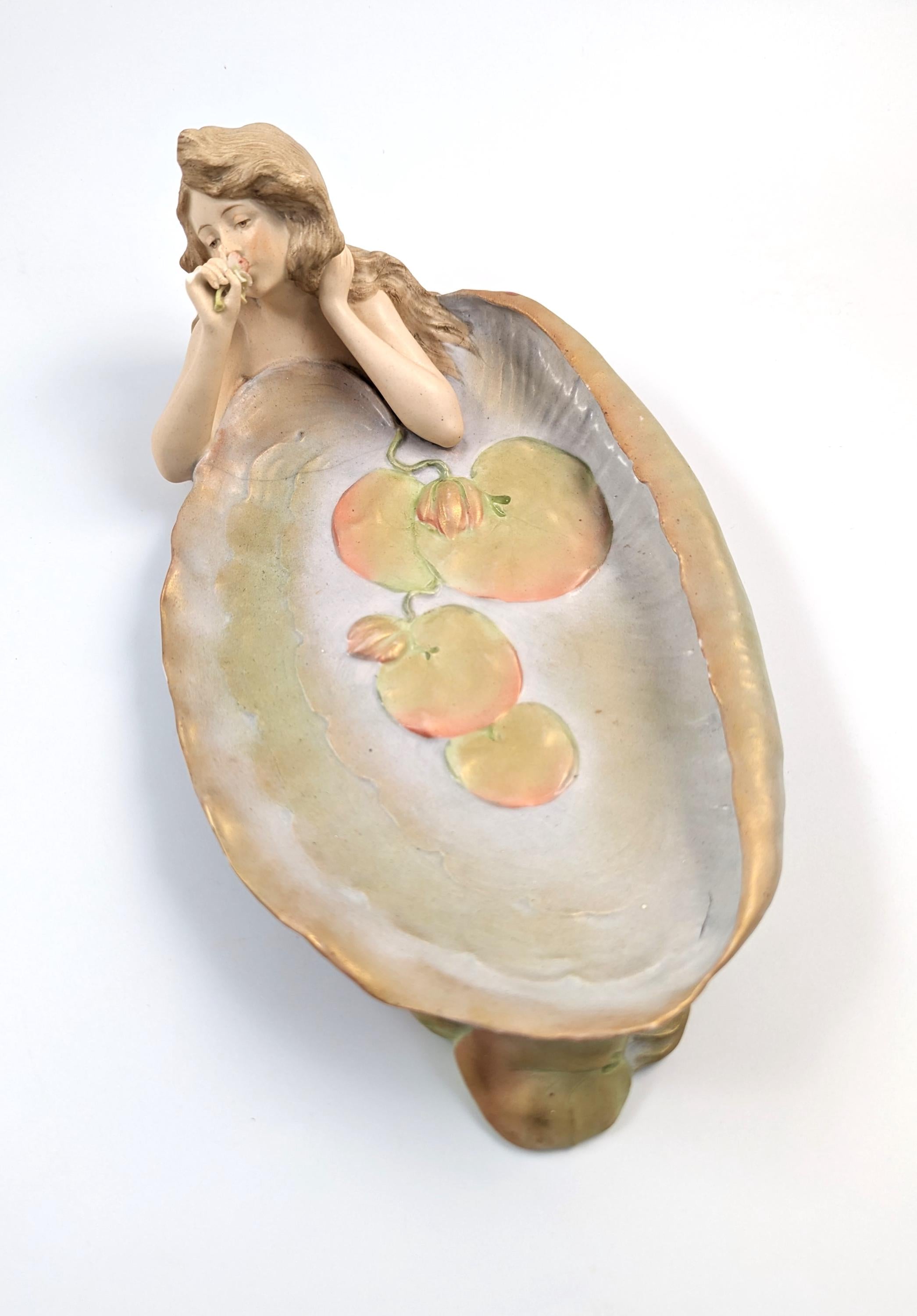 Antique Art Nouveau Porcelain Figurine by Ernst Wahliss, Late 19th Century