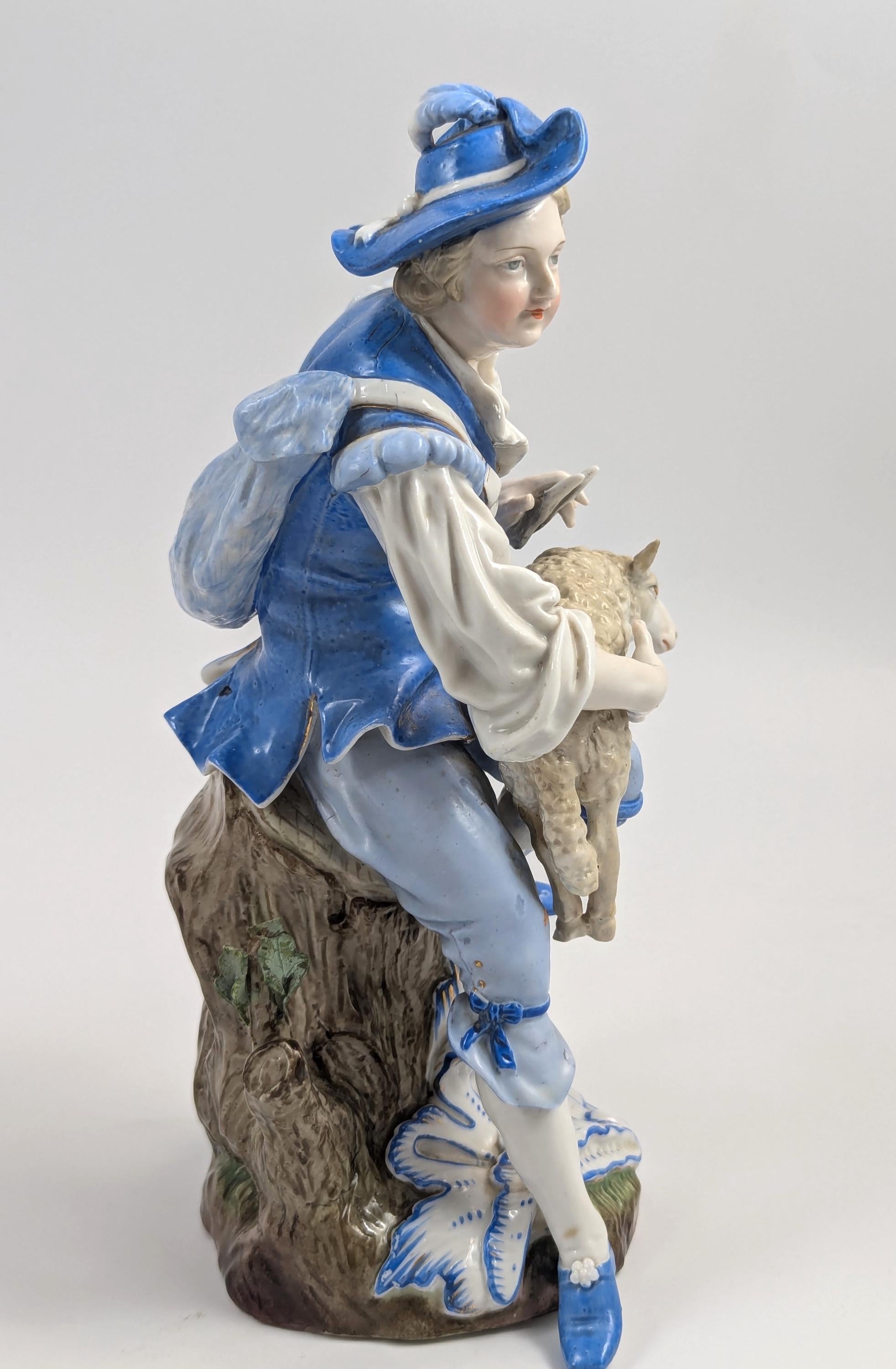 Antique porcelain figurine , Joseph Gaspard Robert,  18th c.