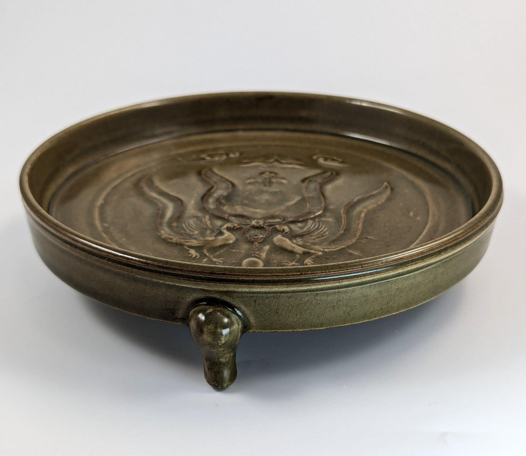 Olive-green Glazed ‘Phoenix’ Footed Bowl, Northern Song Dynasty (960–1127)