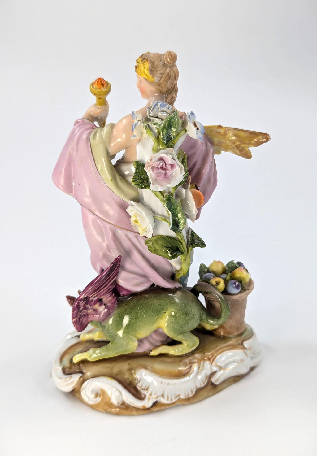 Antique Porcelain Allegorical Figurine by Volkstedt, Germany, с. 19th