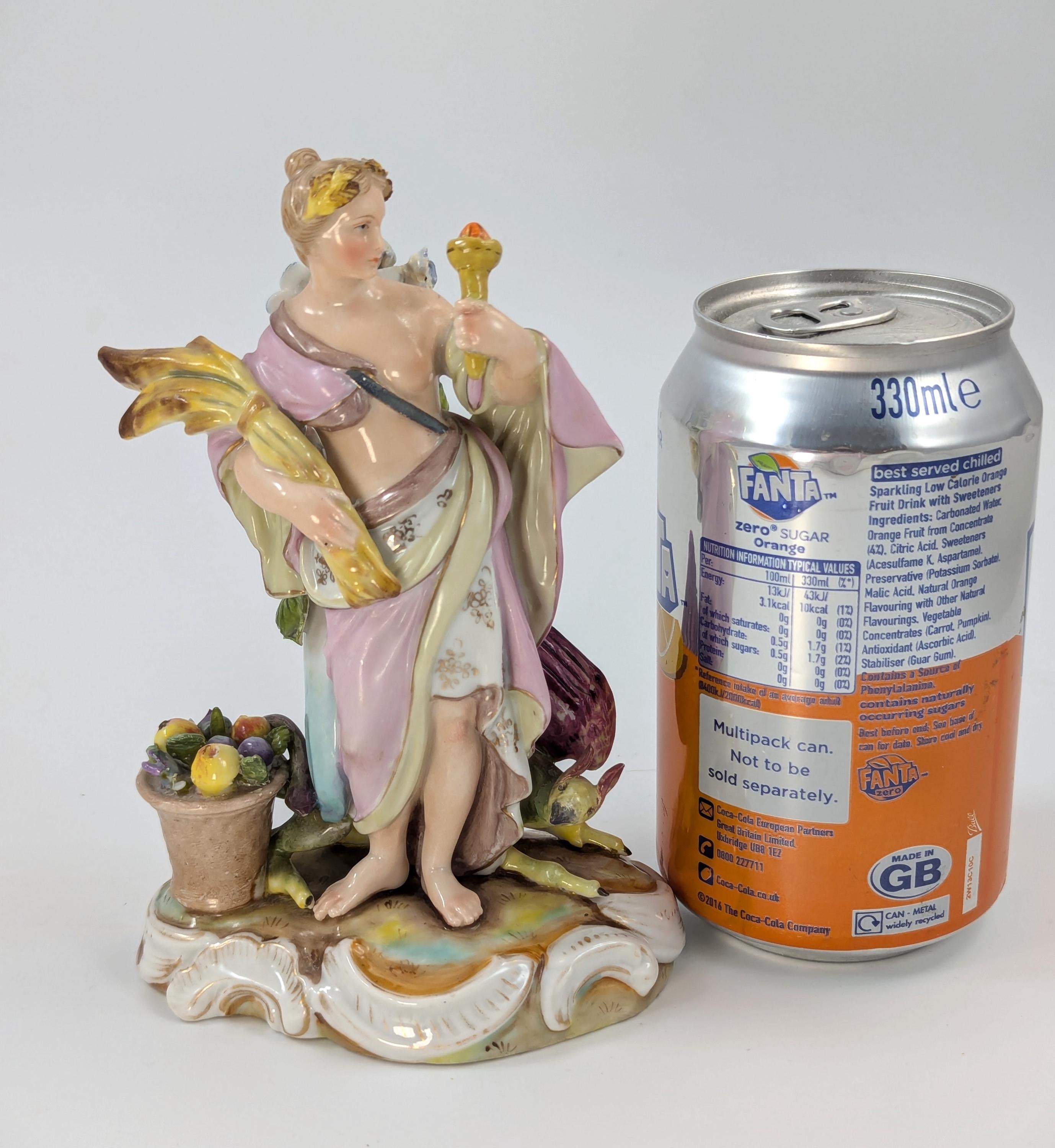 Antique Porcelain Allegorical Figurine by Volkstedt, Germany, с. 19th