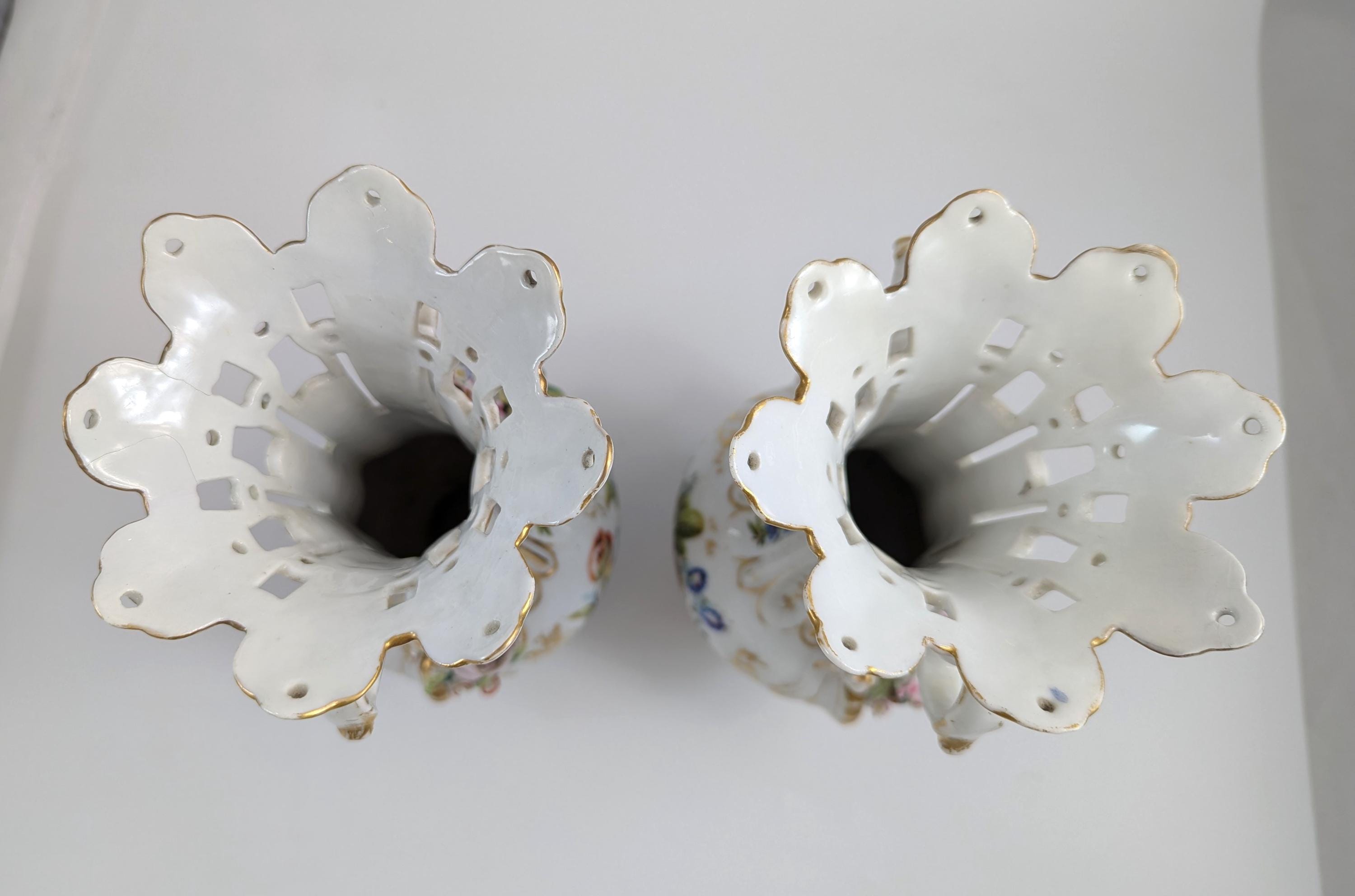 A Pair of Old Paris Porcelain Vases, c. 19th Century