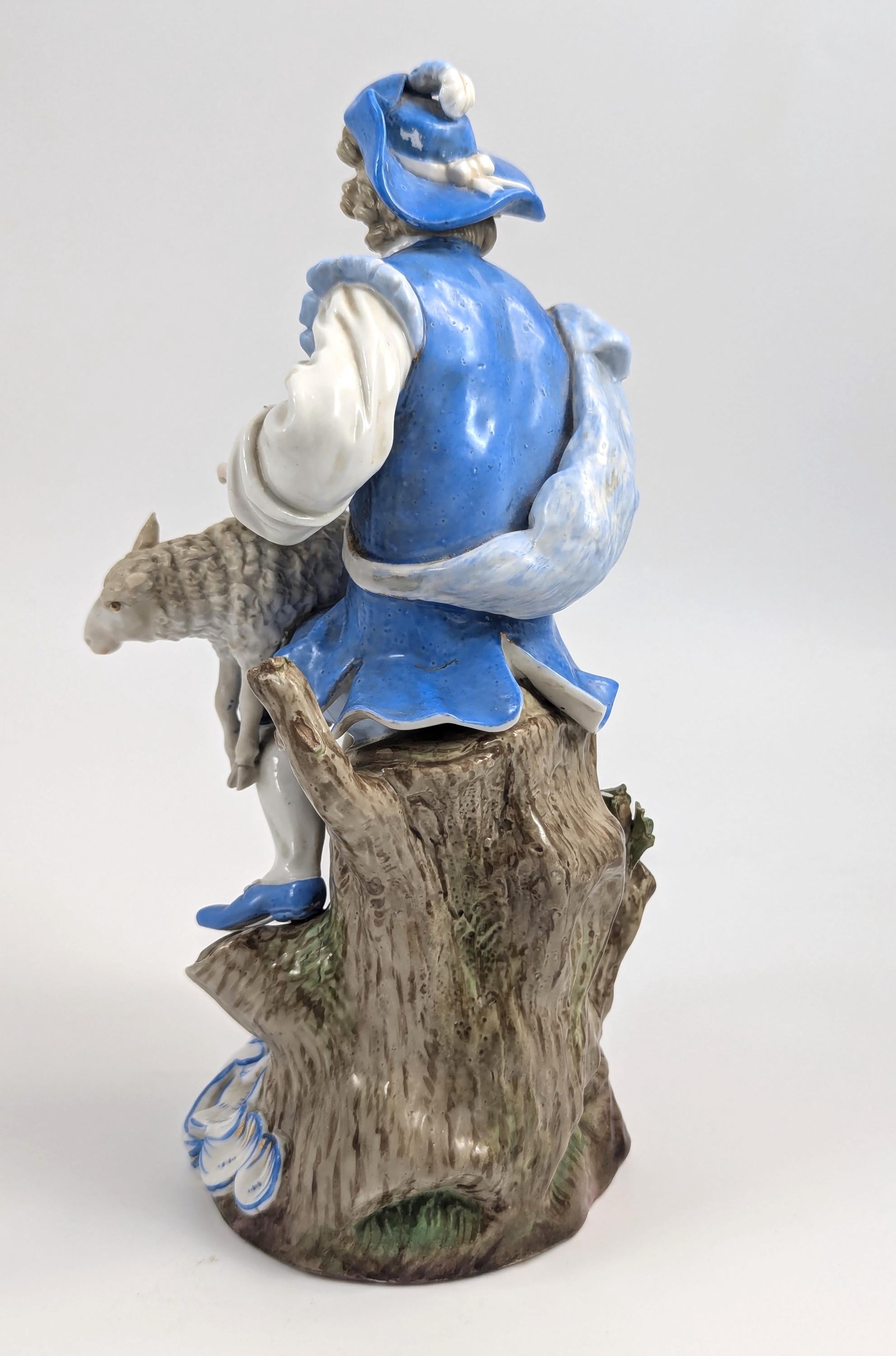 Antique porcelain figurine , Joseph Gaspard Robert,  18th c.