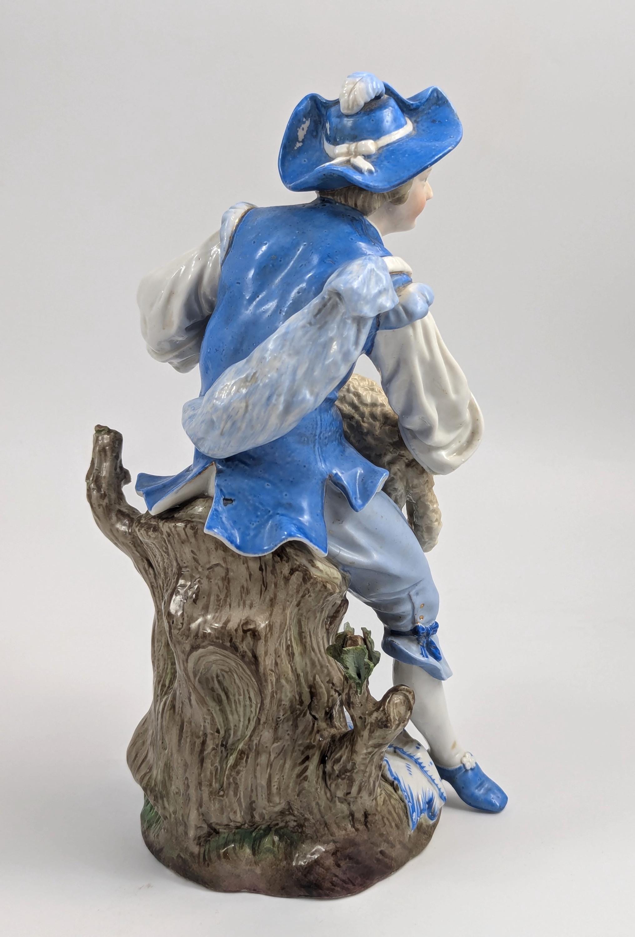 Antique porcelain figurine , Joseph Gaspard Robert,  18th c.
