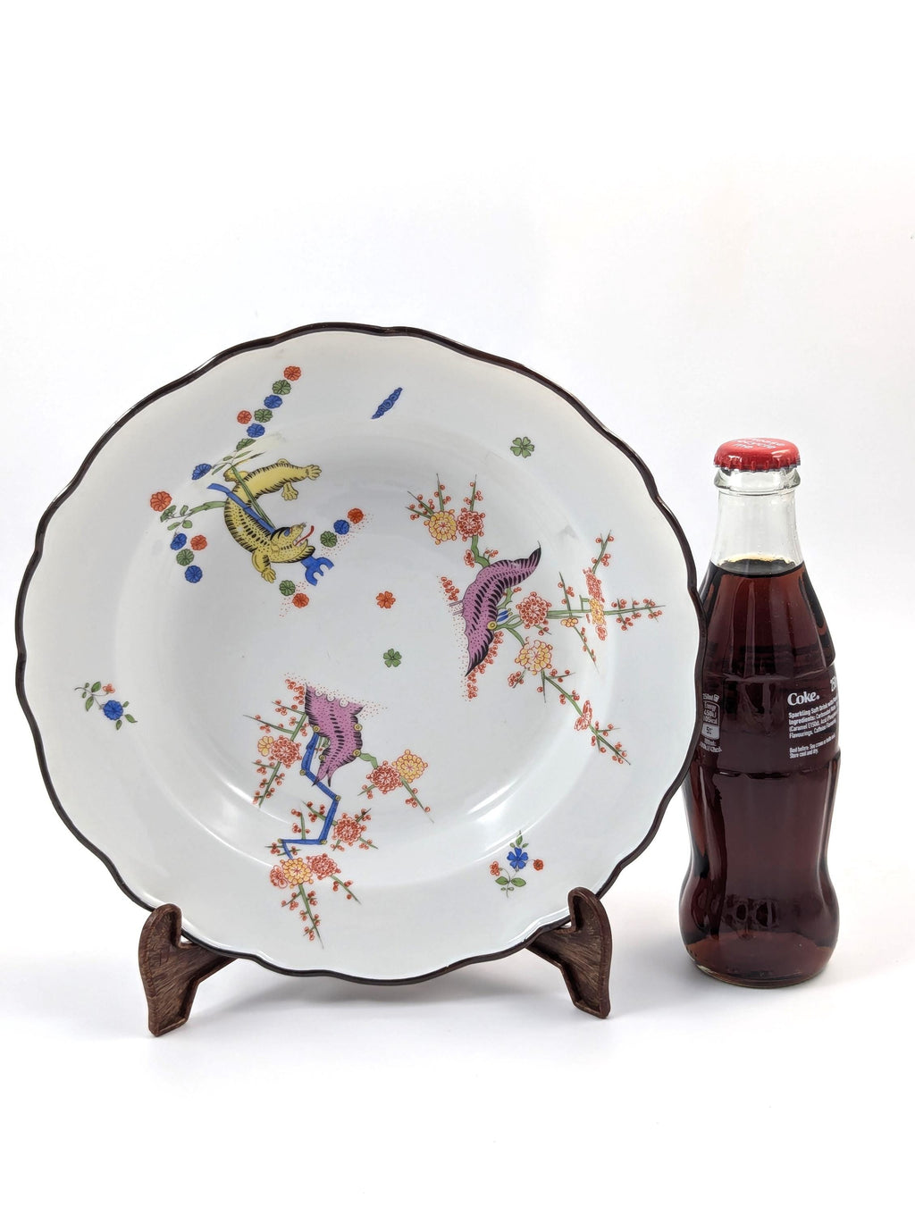 Antique Meissen Kakiemon Porcelain Plate: Yellow Lion, Late 19th Century