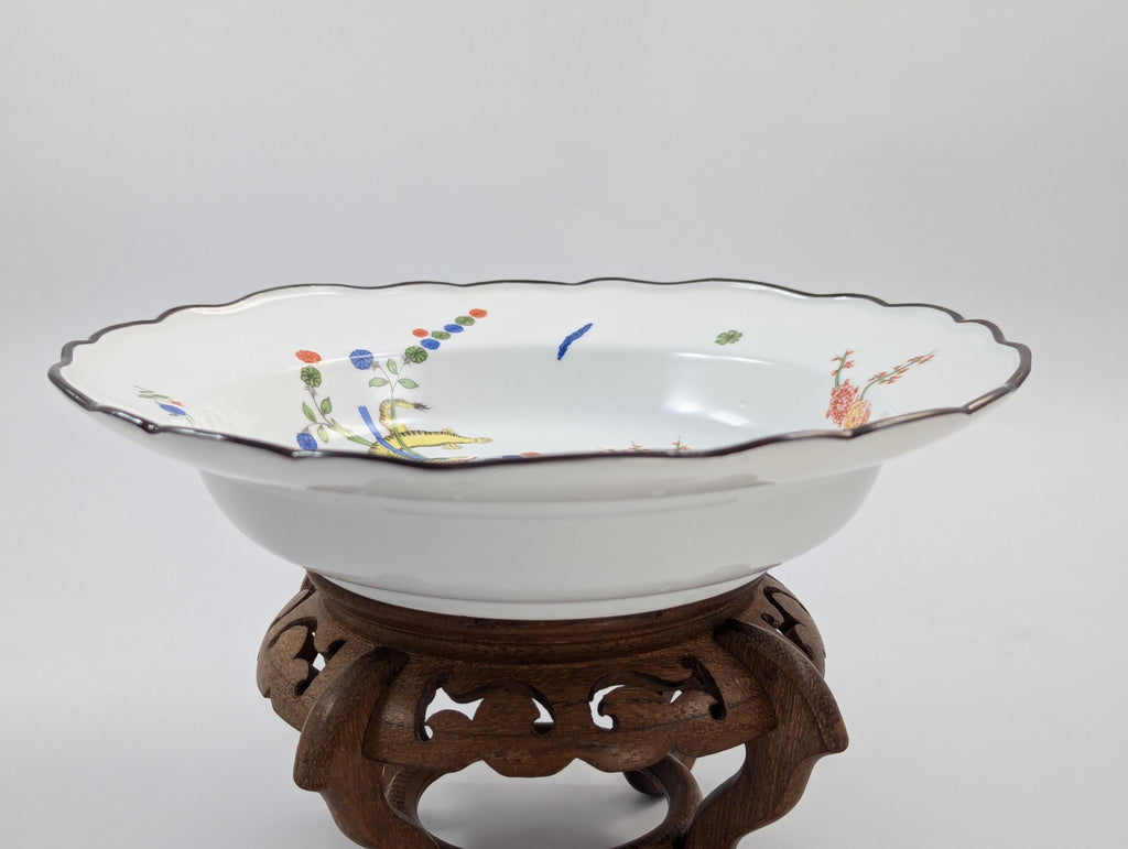 Antique Meissen Kakiemon Porcelain Plate: Yellow Lion, Late 19th Century