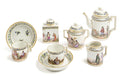 Russian Imperial Porcelain Manufactory Catherine II tête-à-tête coffee service, St. Petersburg, c. 1762-1796