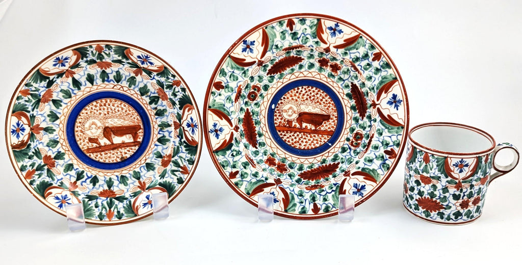 Antique Minton Set "Crazy Cow" or "Bengal Tiger," c. 1805