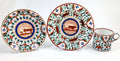 Antique Minton Set "Crazy Cow" or "Bengal Tiger," c. 1805