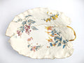 Royal Worcester Hand-Painted and Gilt Porcelain Floral Leaf Dish, 1887