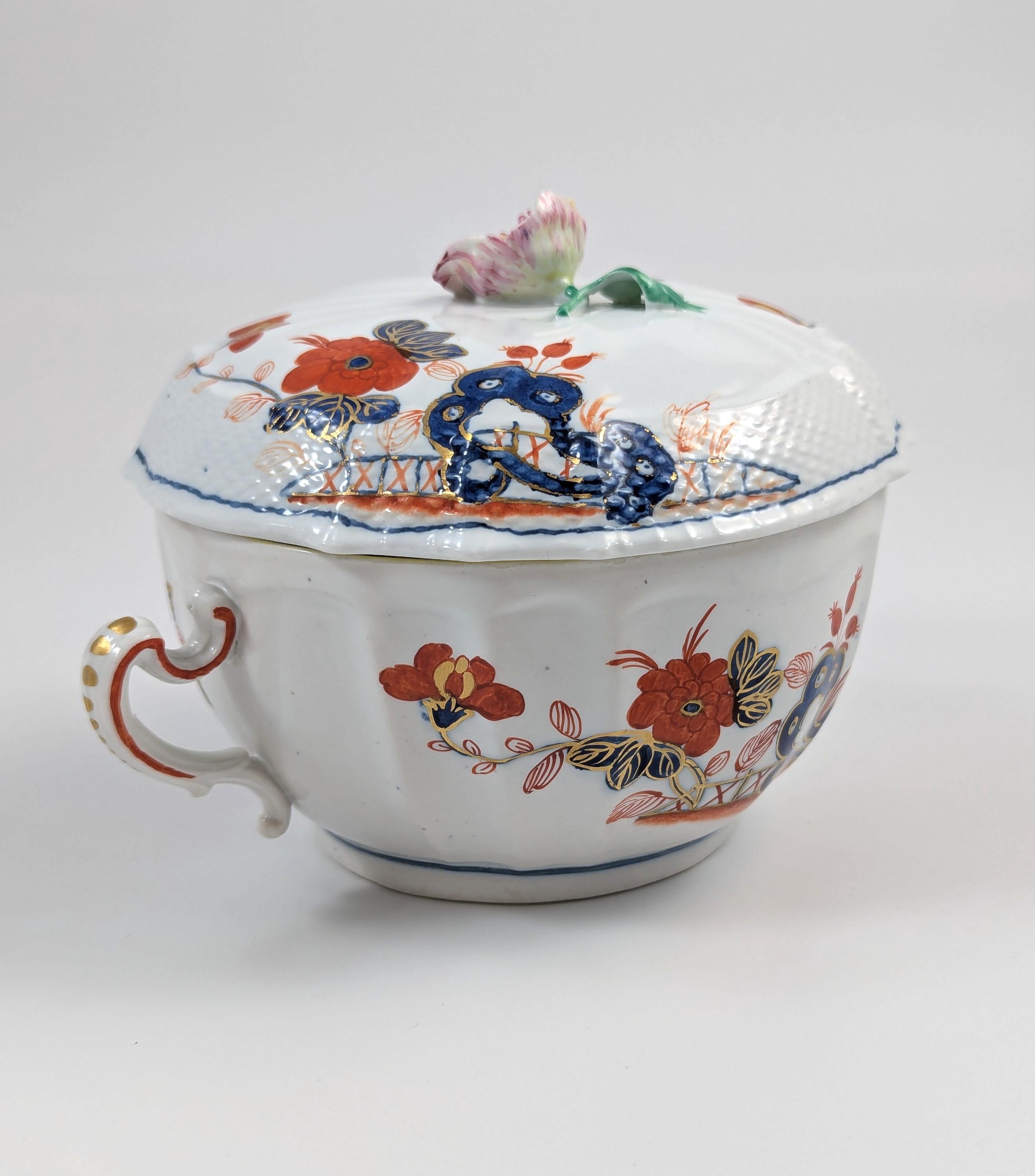 Richard Ginori, Antique and Rare Porcelain Lidded Cup, Italy, c.1850