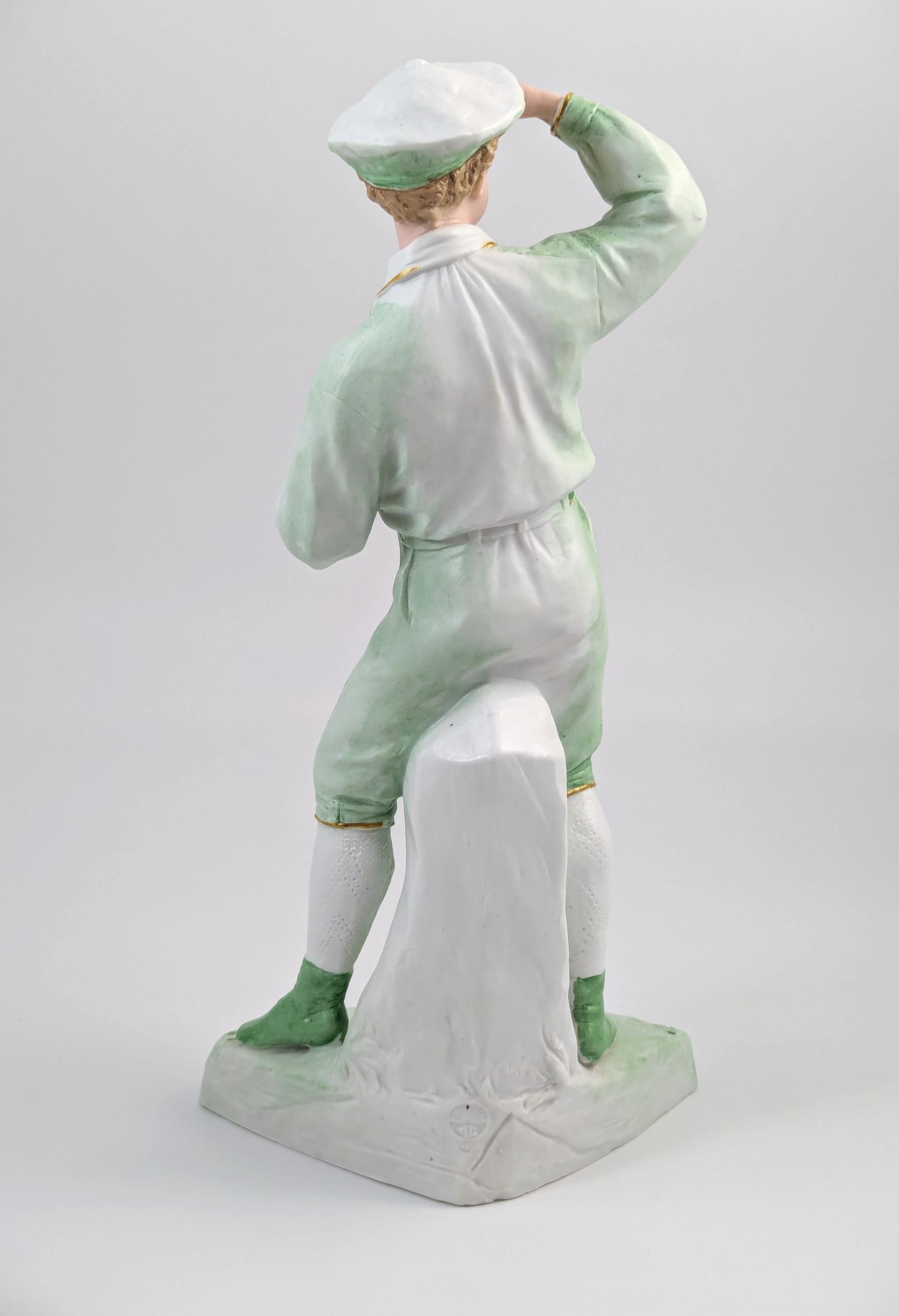 Gebrüder Heubach Porcelain Boy Figurine, c. 1885
