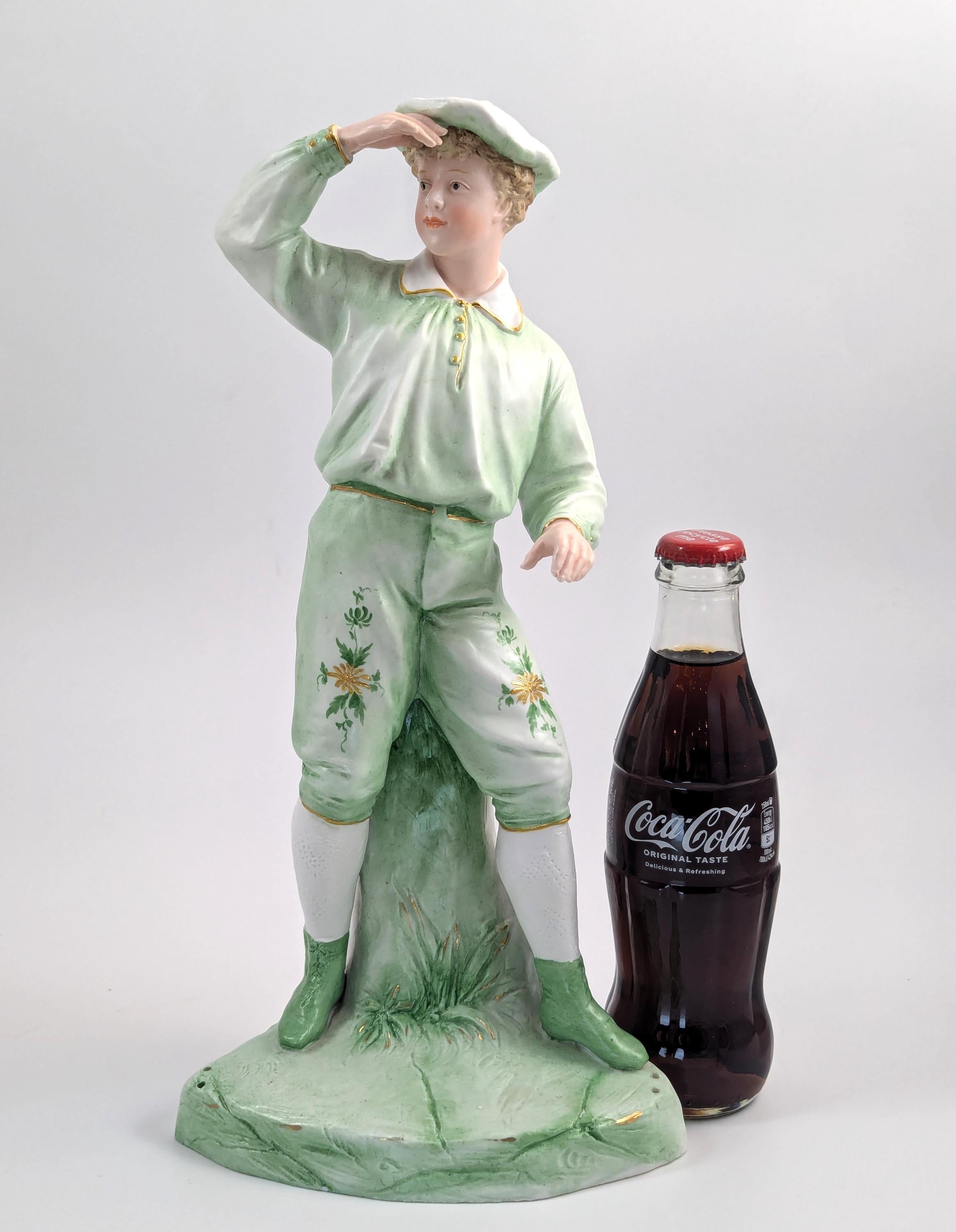 Gebrüder Heubach Porcelain Boy Figurine, c. 1885