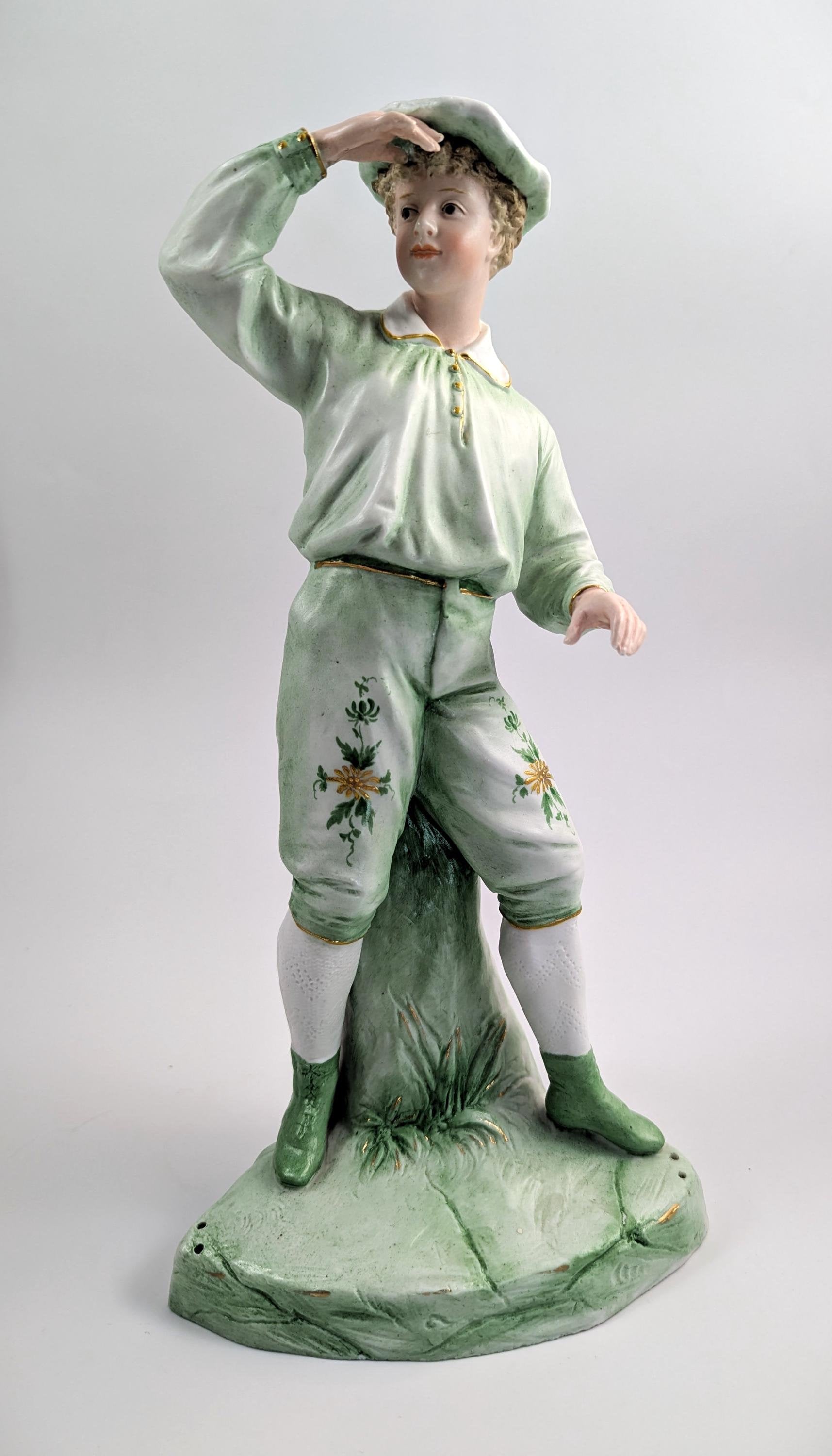 Gebrüder Heubach Porcelain Boy Figurine, c. 1885