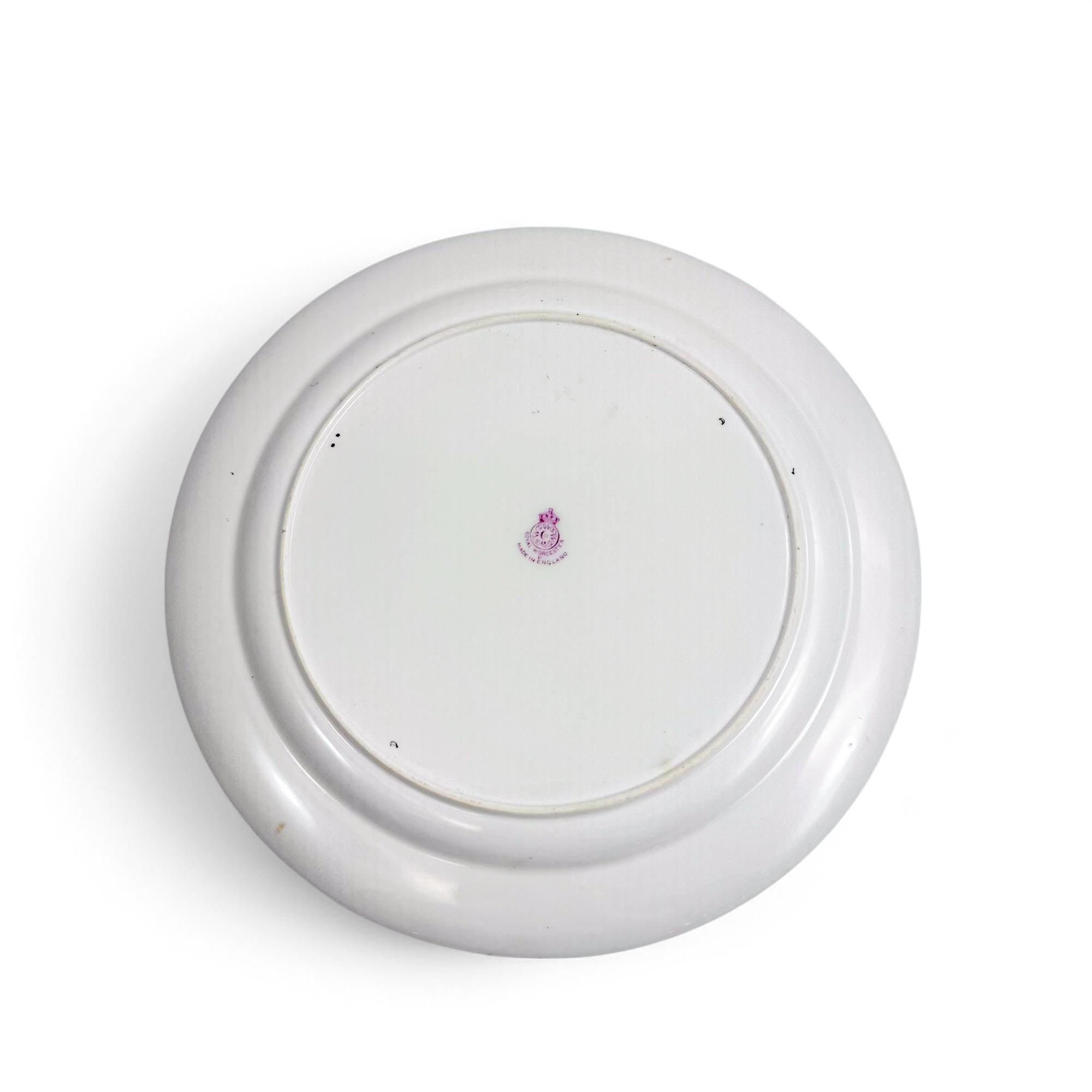 Royal Worcester Cabinet Plate: Hand-Painted Floral Porcelain by Jack Stanley