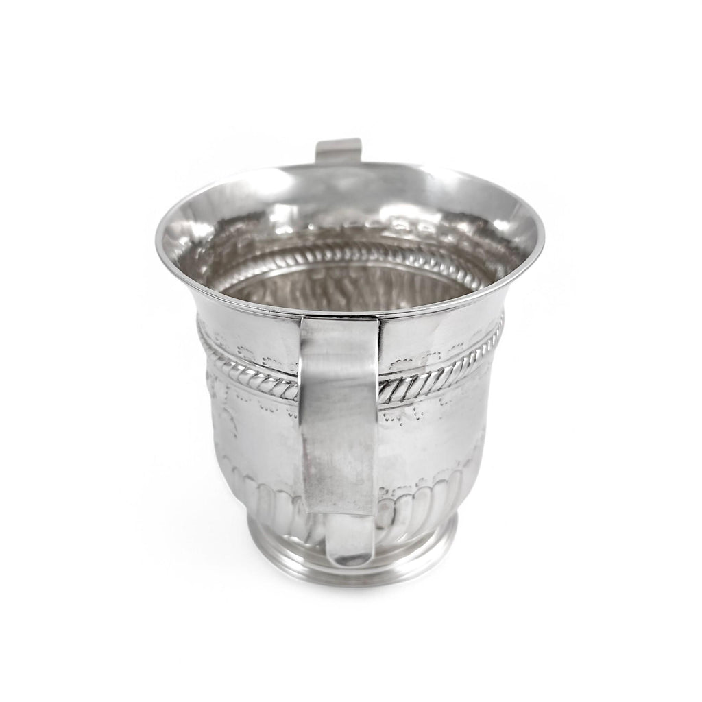 Antique Georgian sterling silver two handled sugar bowl / porringer, William & Robert Peaston, 1761