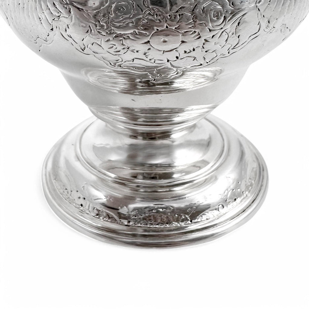 Antique George II large sterling silver pepper pot / sugar sifter / muffineer, Samuel Wood, 1744