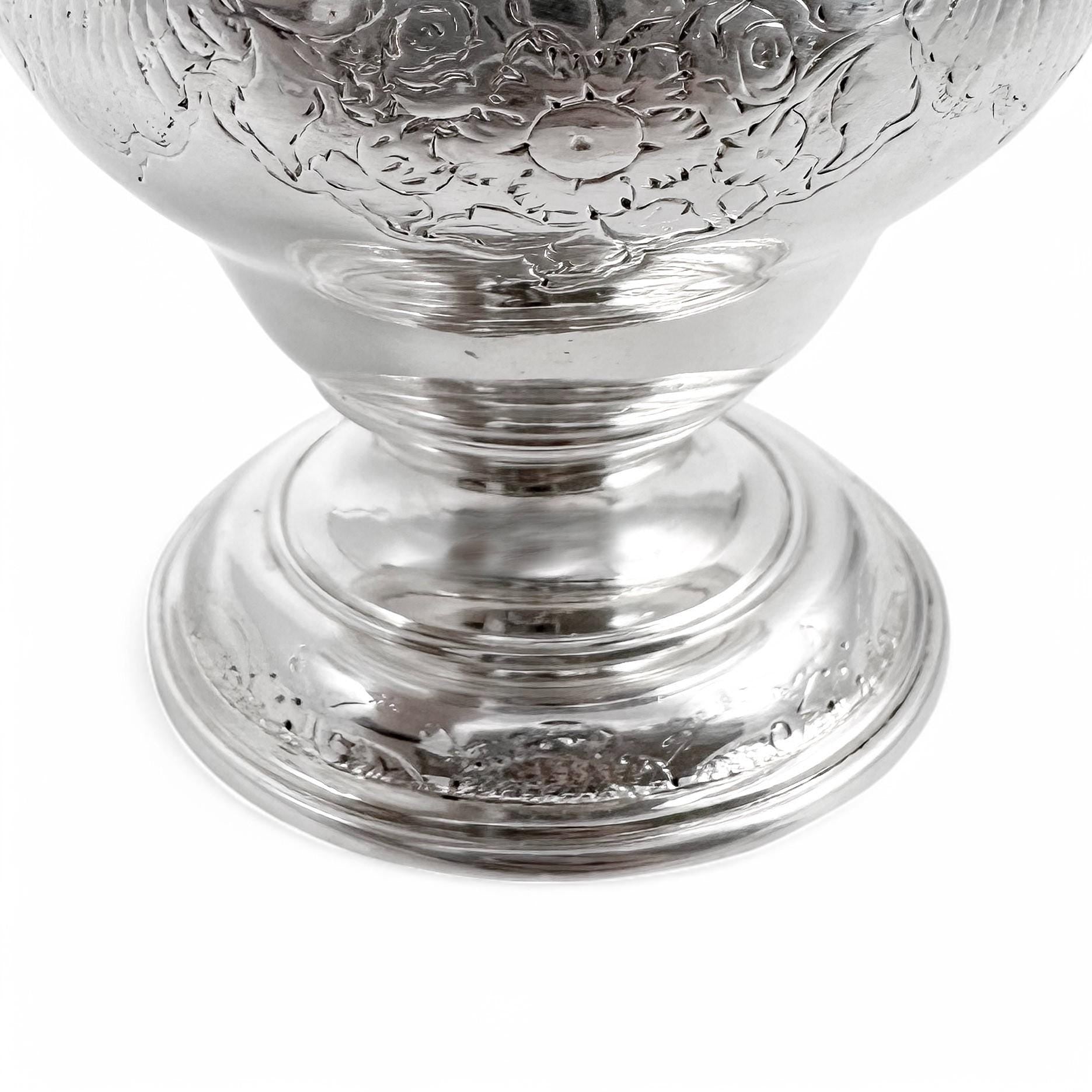 Antique George II large sterling silver pepper pot / sugar sifter / muffineer, Samuel Wood, 1744