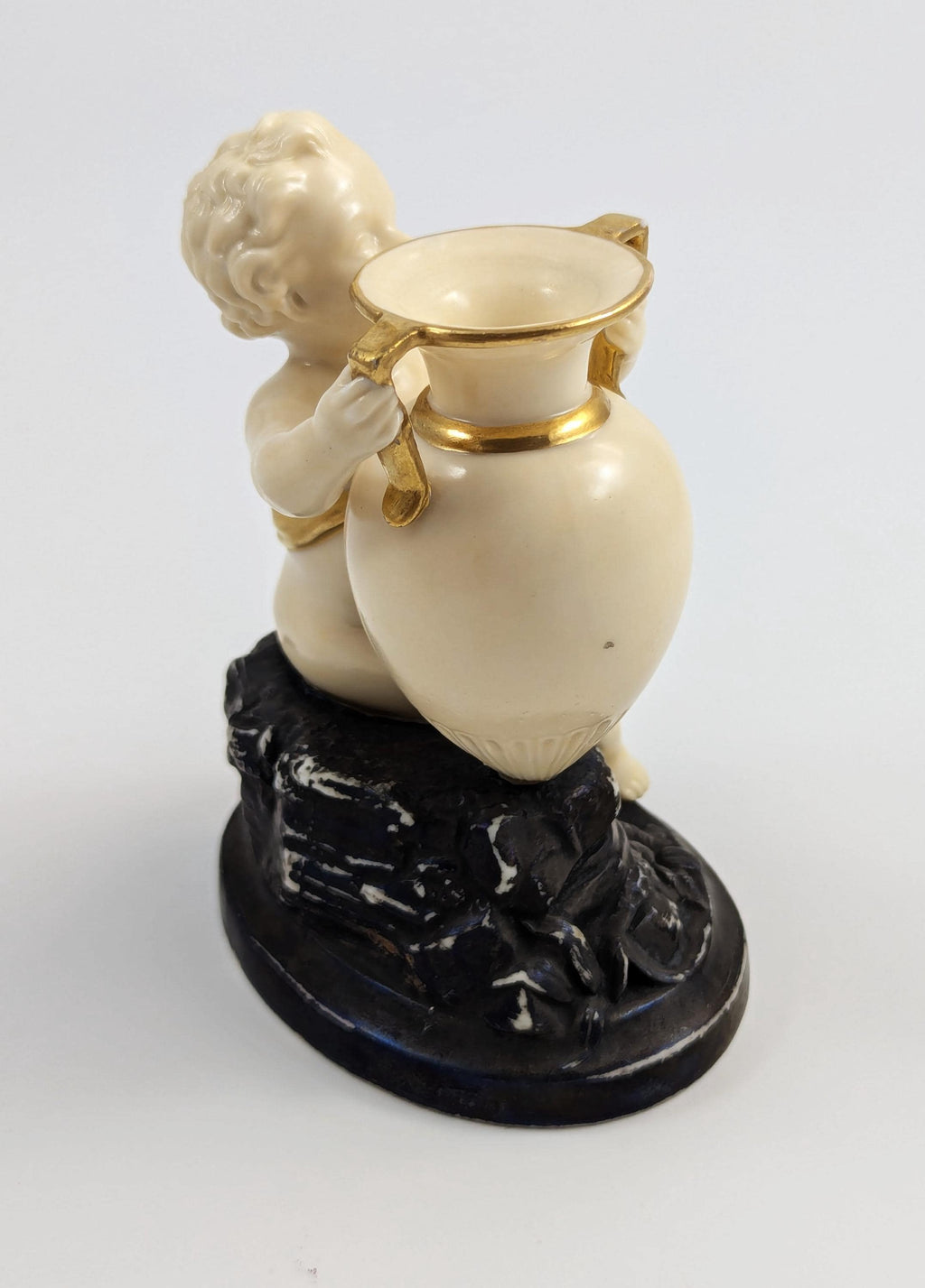 Rare Royal Worcester, Kerr & Binns Period, Figurine: Child with Amphora, 1857