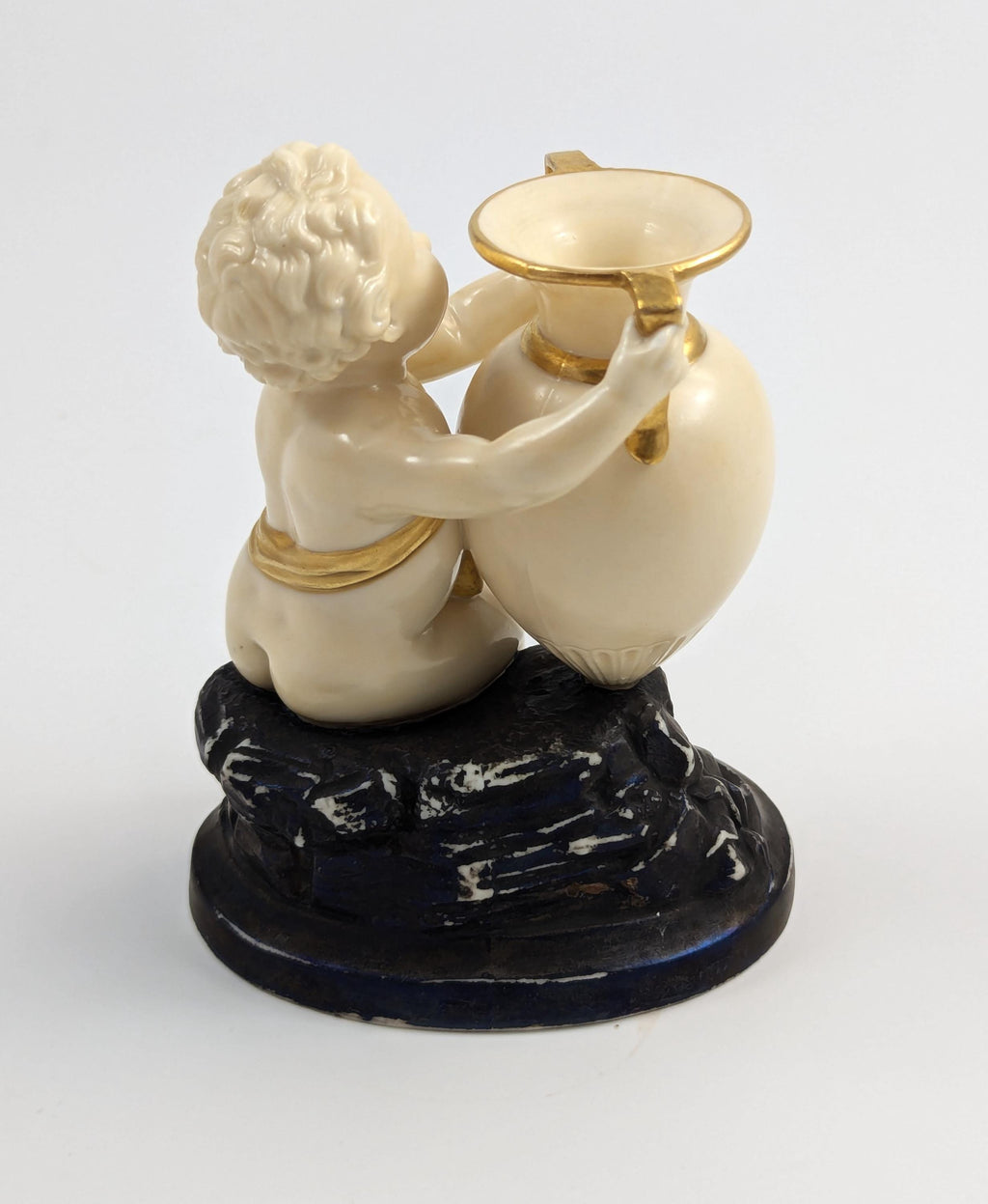 Rare Royal Worcester, Kerr & Binns Period, Figurine: Child with Amphora, 1857
