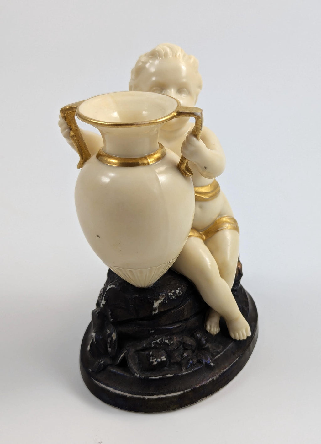 Rare Royal Worcester, Kerr & Binns Period, Figurine: Child with Amphora, 1857
