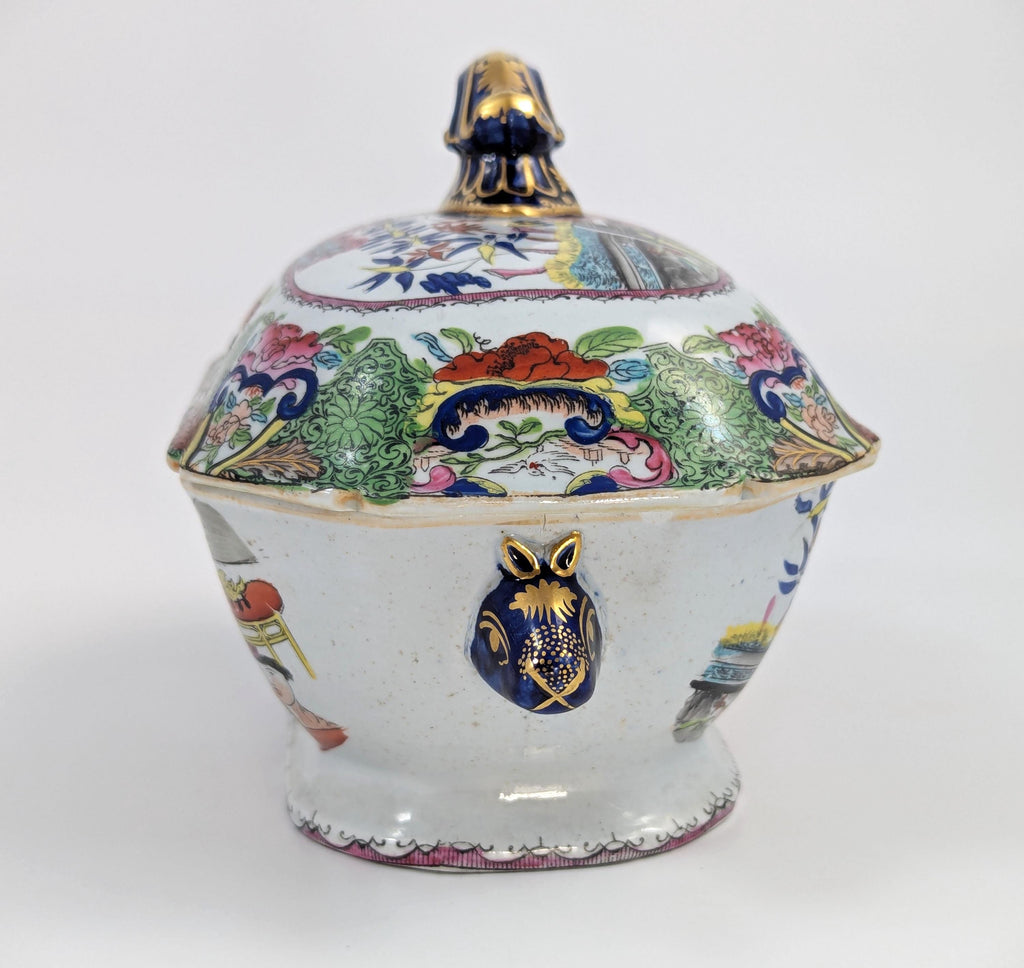 Extremely Rare Mason's Ironstone Tureen in Green Mandarin Pattern, c. 1815