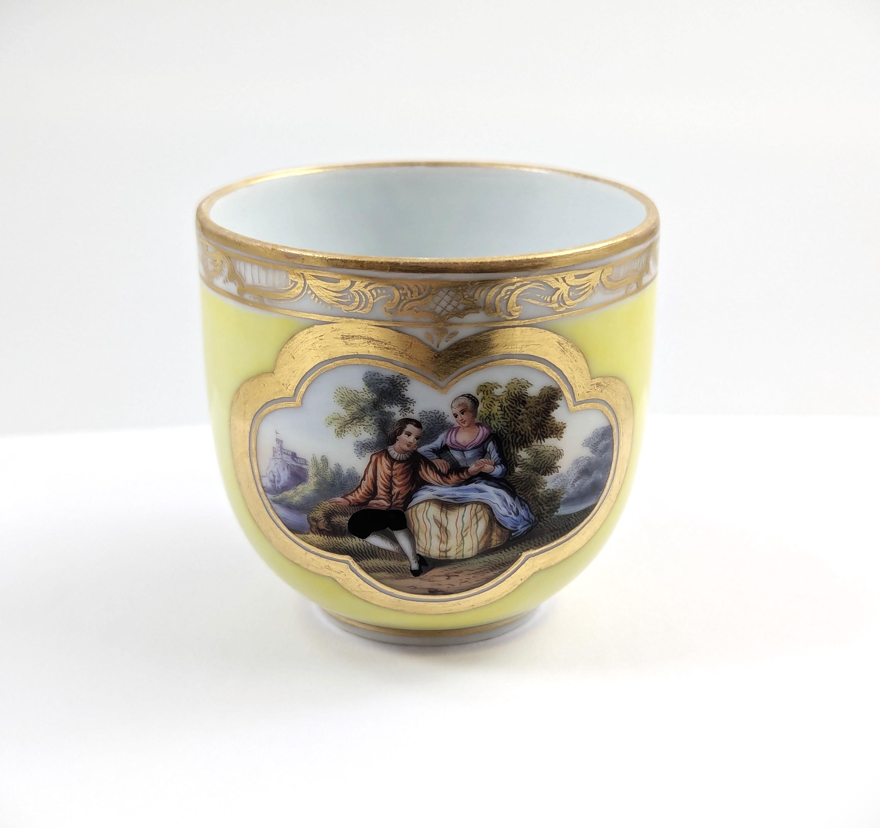 Rare Meissen Demitasse Cup and Saucer, c.1815