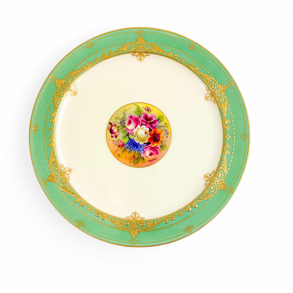 Royal Worcester Cabinet Plate: Hand-Painted Floral Porcelain by Jack Stanley