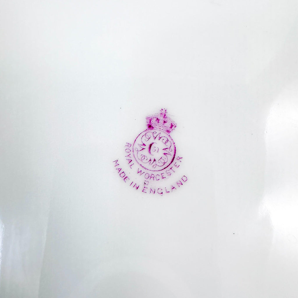 Royal Worcester Cabinet Plate: Hand-Painted Floral Porcelain by Jack Stanley